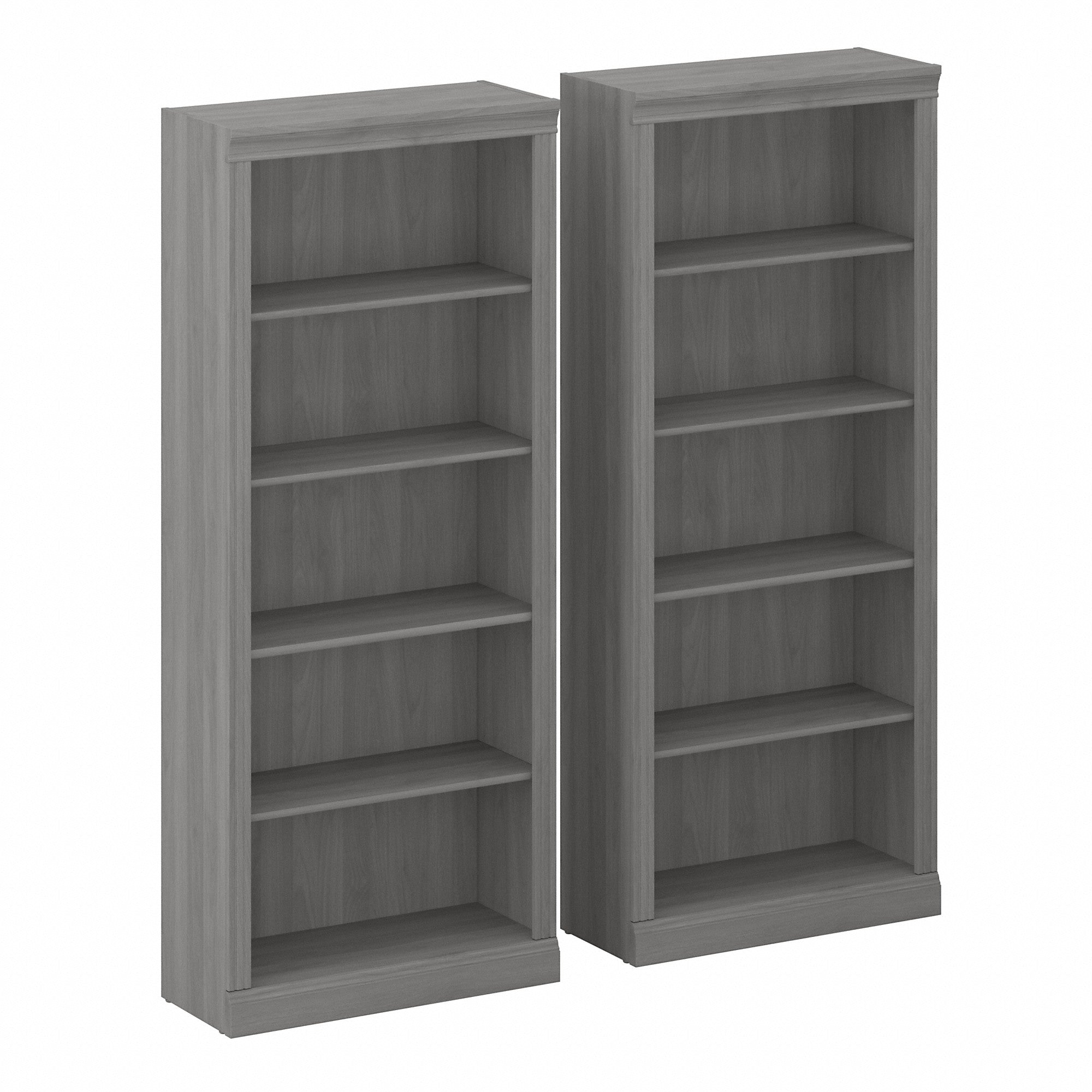 Bush Furniture Saratoga Tall 5 Shelf Bookcase - Set of 2