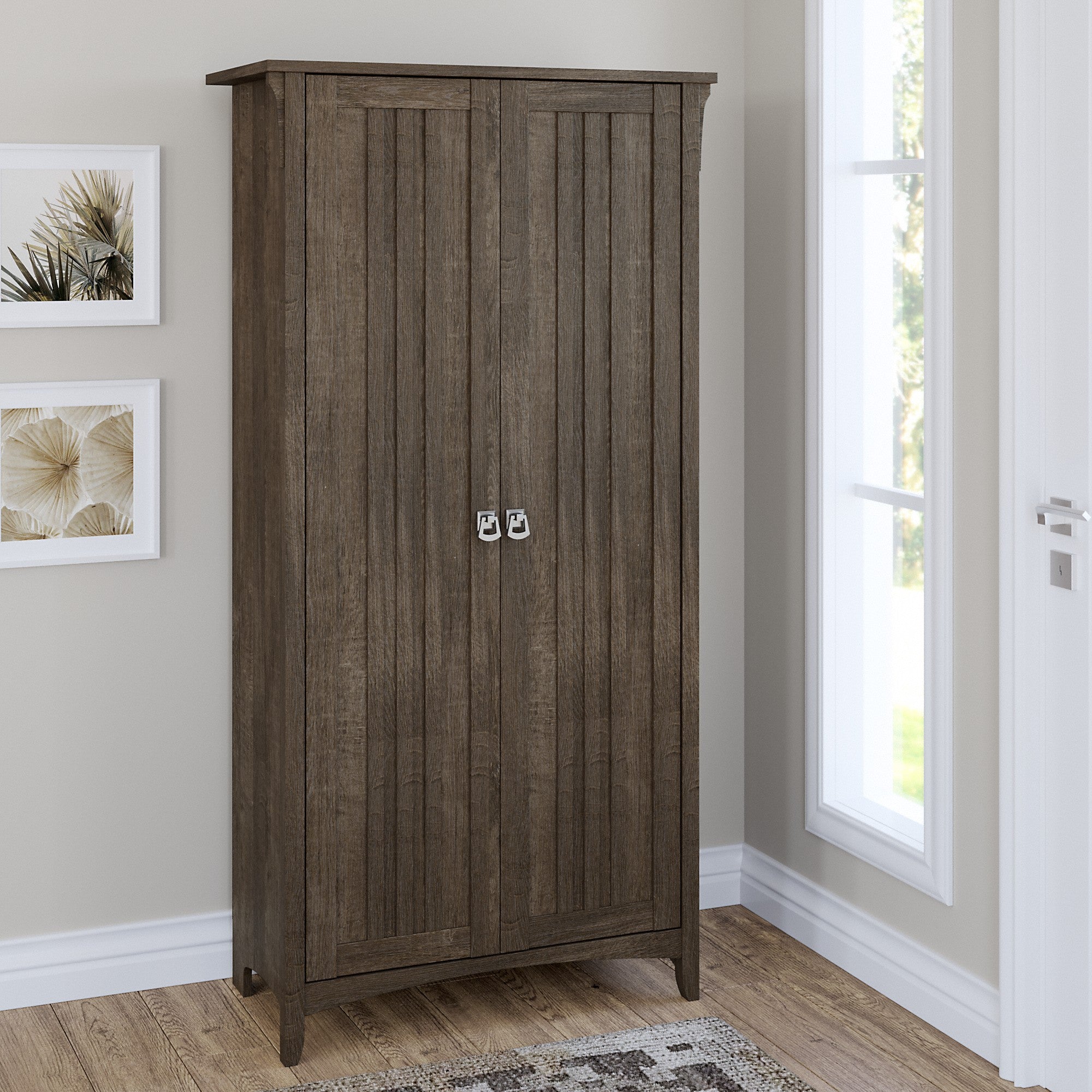 Bush Furniture Salinas Tall Storage Cabinet with Doors