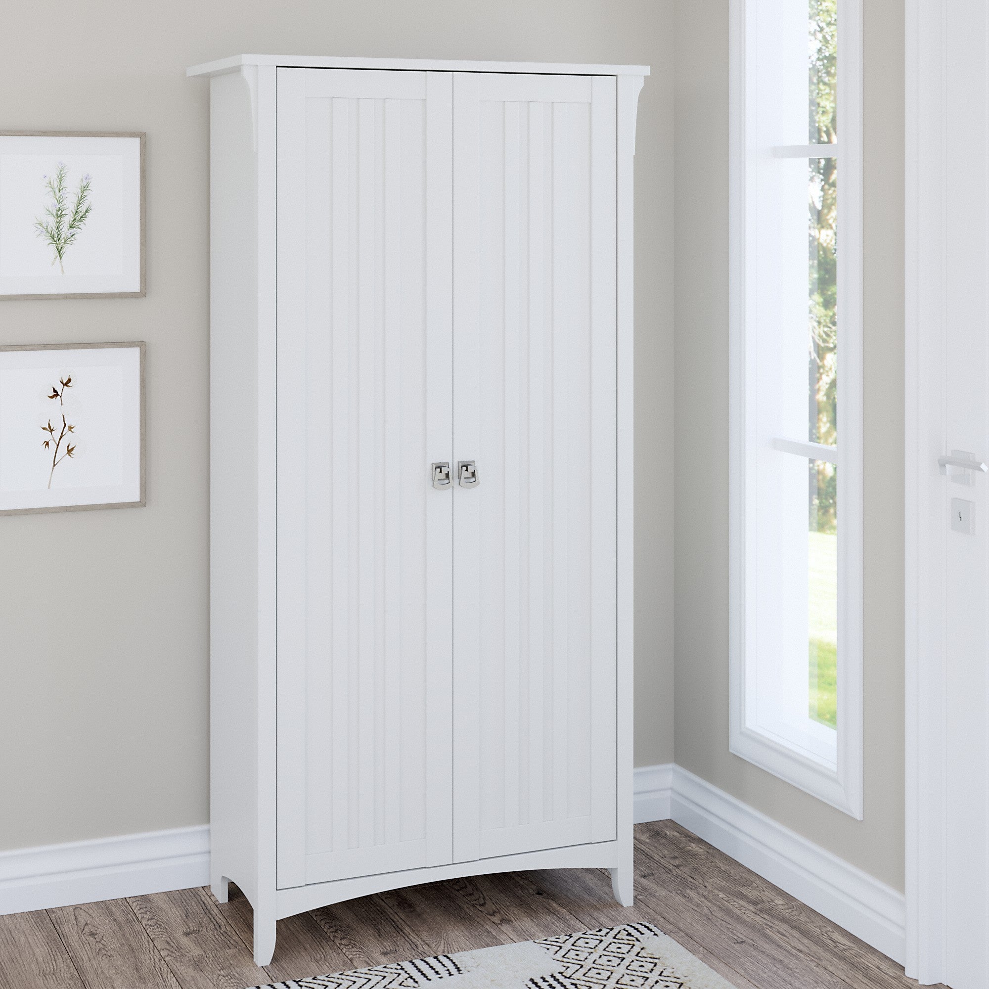 Bush Furniture Salinas Tall Storage Cabinet with Doors