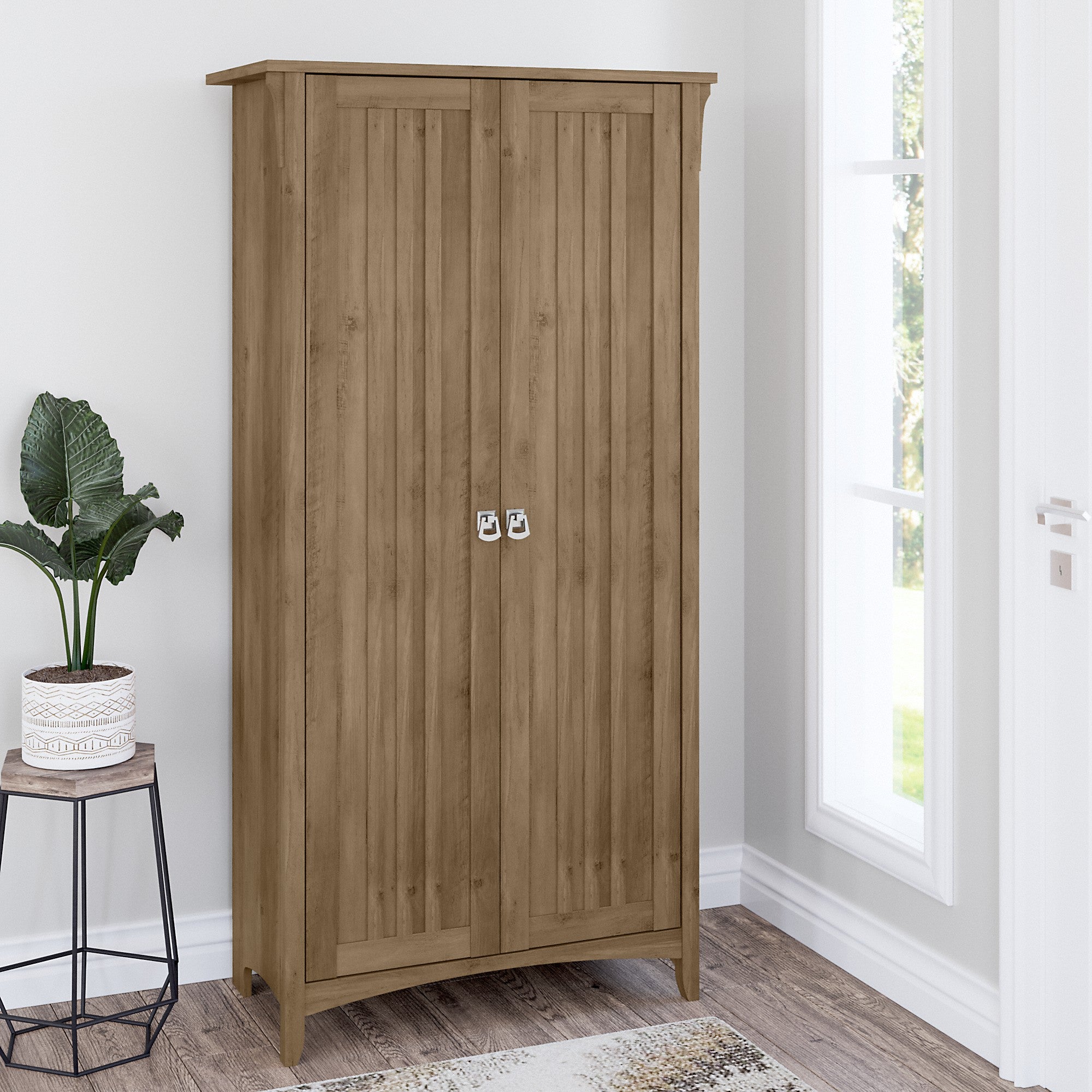 Bush Furniture Salinas Tall Storage Cabinet with Doors