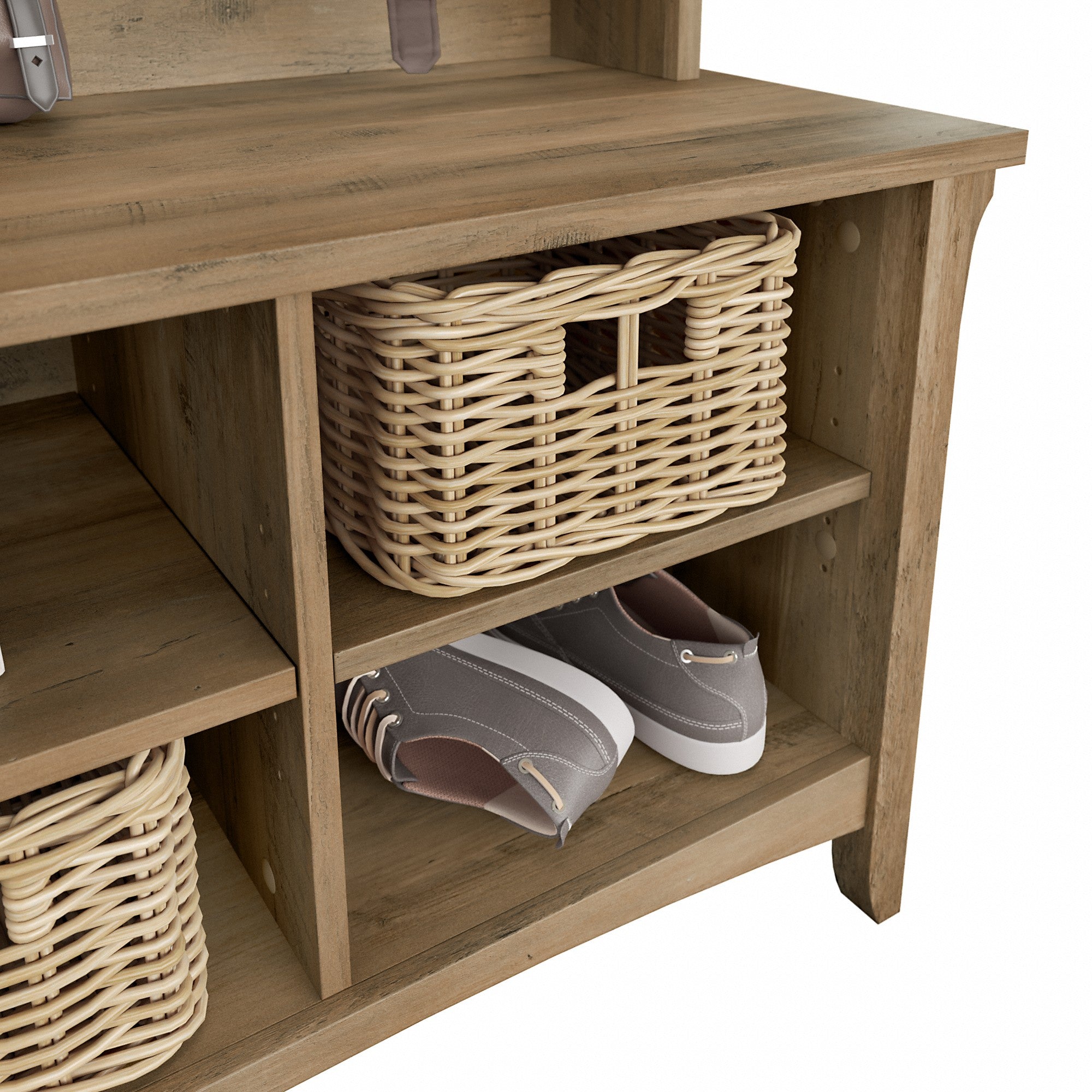 Bush Furniture Salinas Hall Tree with Shoe Storage Bench