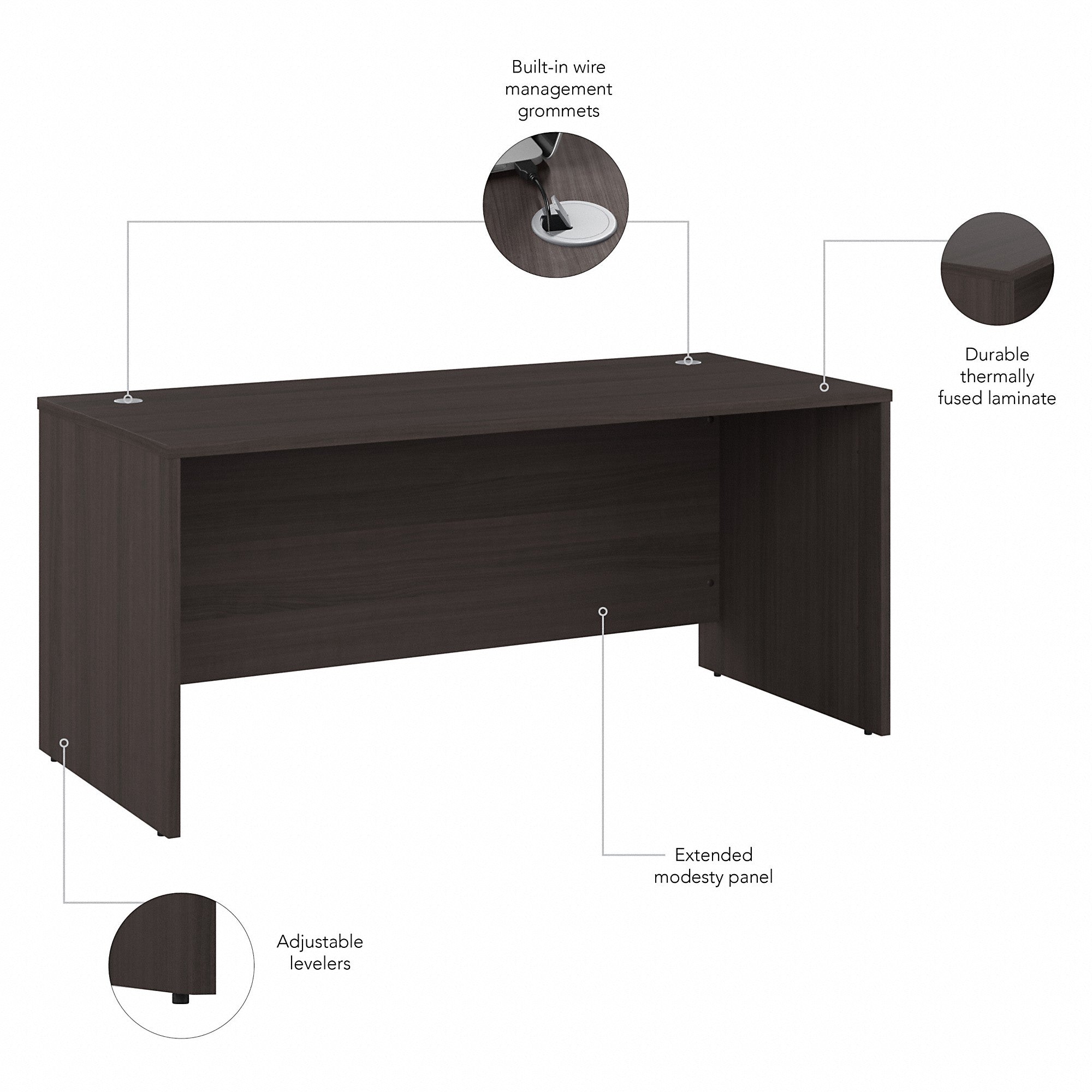 Bush Business Furniture Studio C 66W x 30D Office Desk