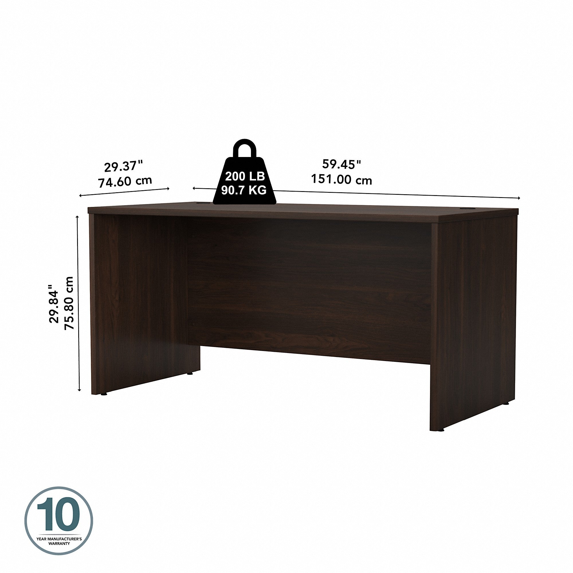 Bush Business Furniture Studio C 60W x 30D Office Desk