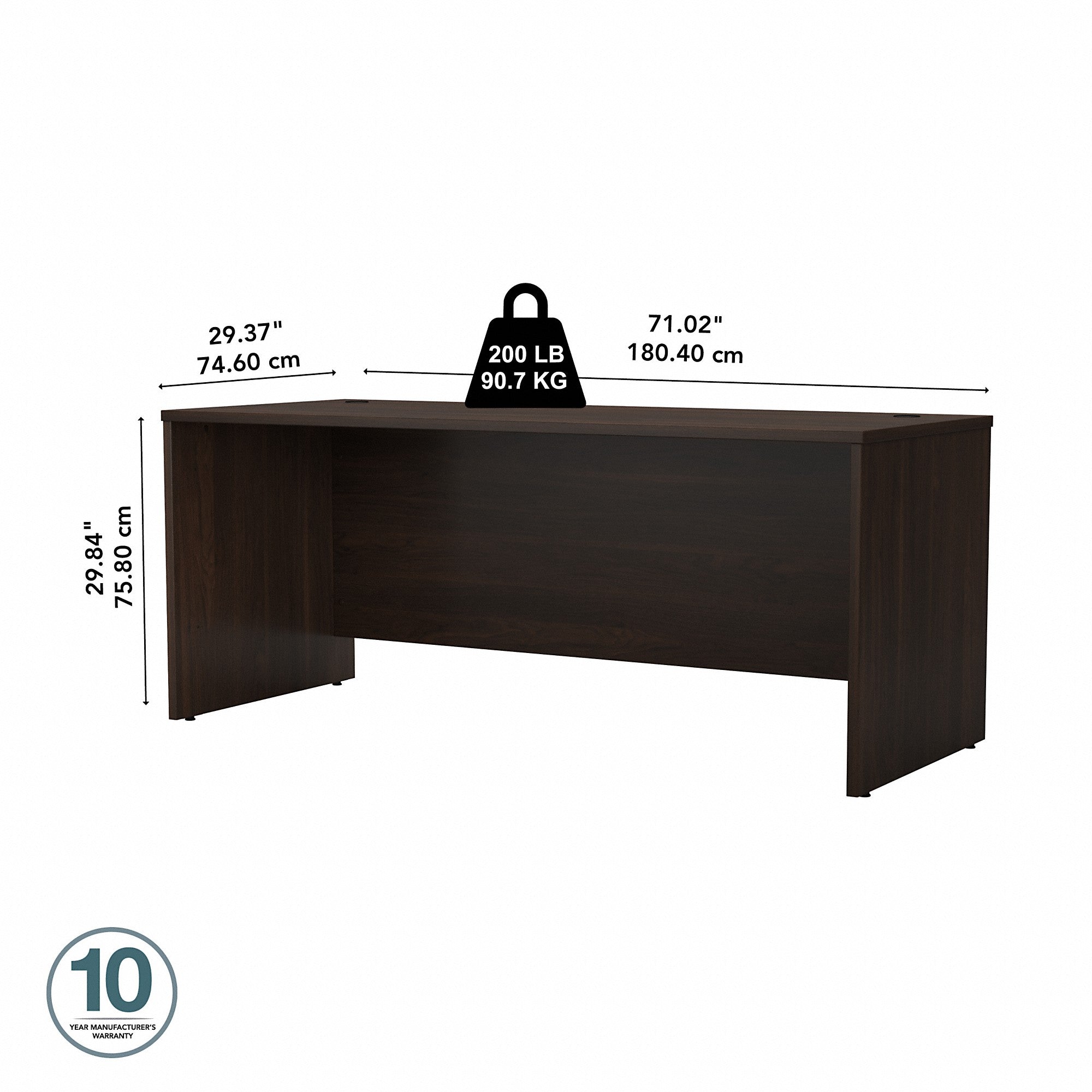 Bush Business Furniture Studio C 72W x 30D Office Desk