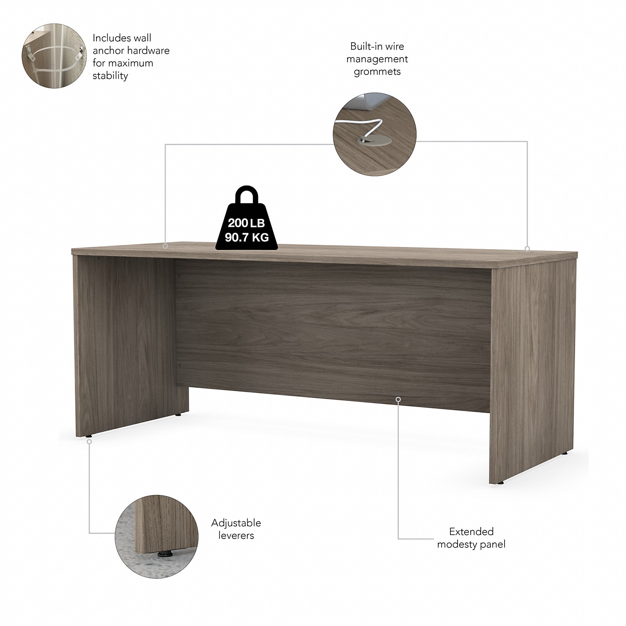 Bush Business Furniture Studio C 72W x 30D Office Desk