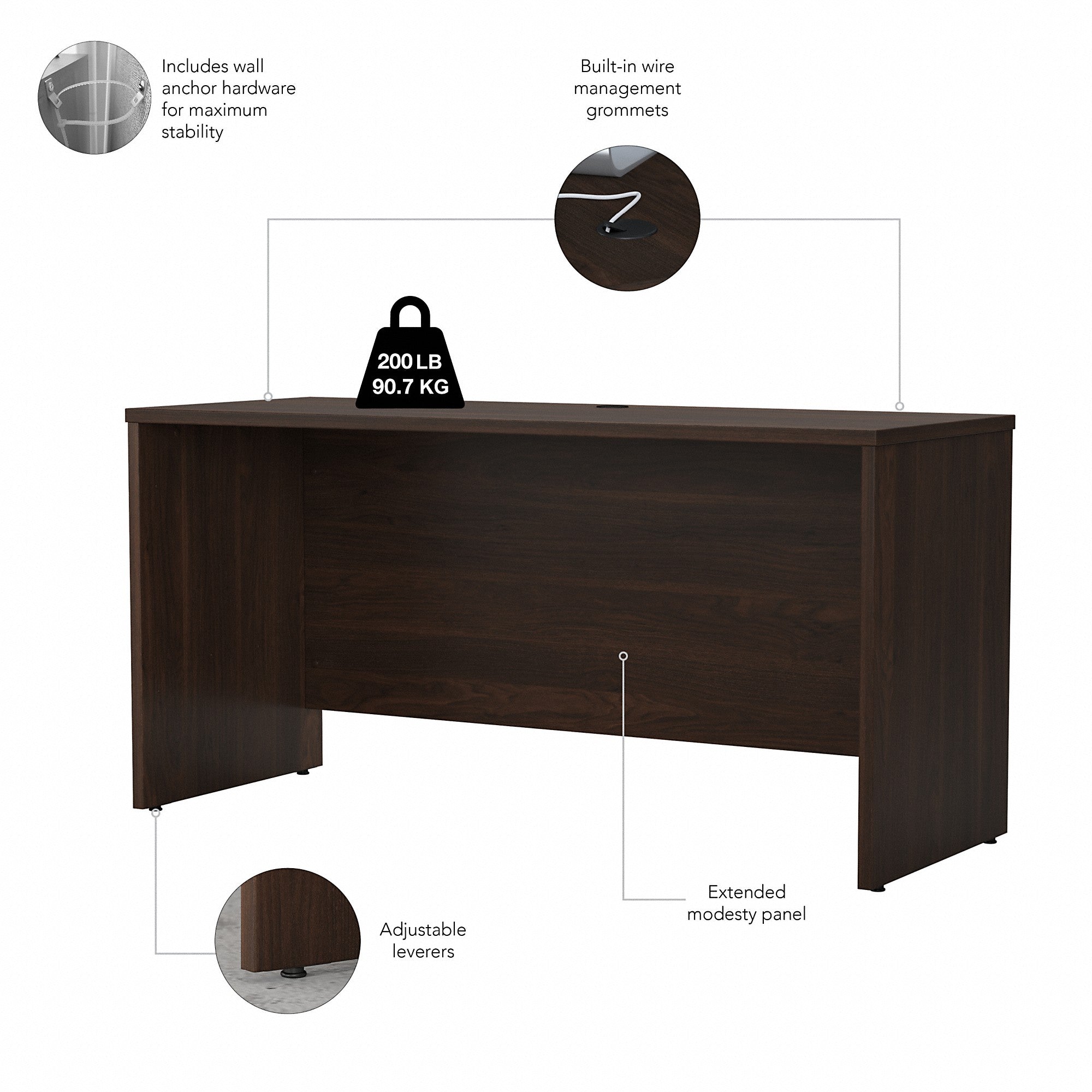 Bush Business Furniture Studio C 60W x 24D Credenza Desk