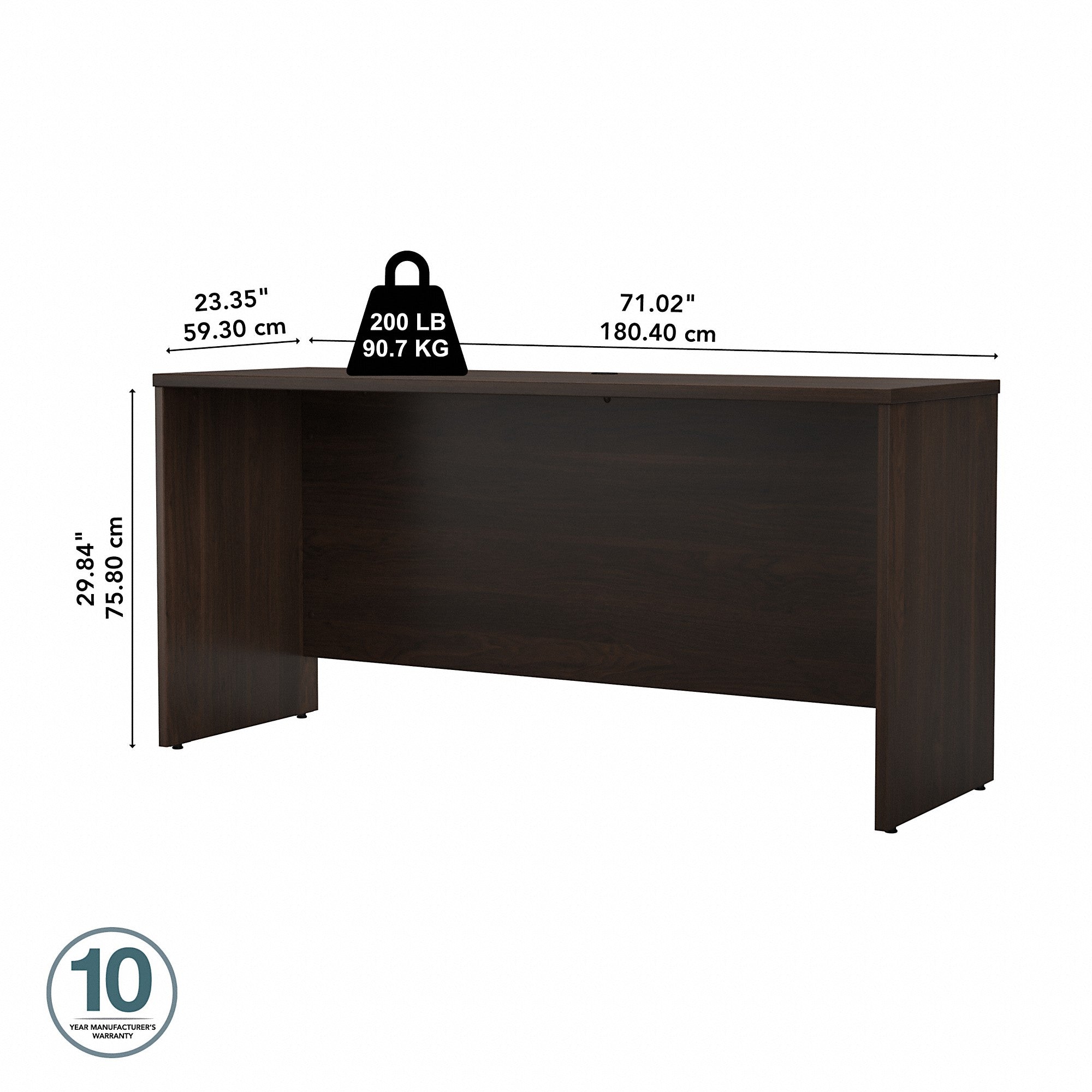 Bush Business Furniture Studio C 72W x 24D Credenza Desk