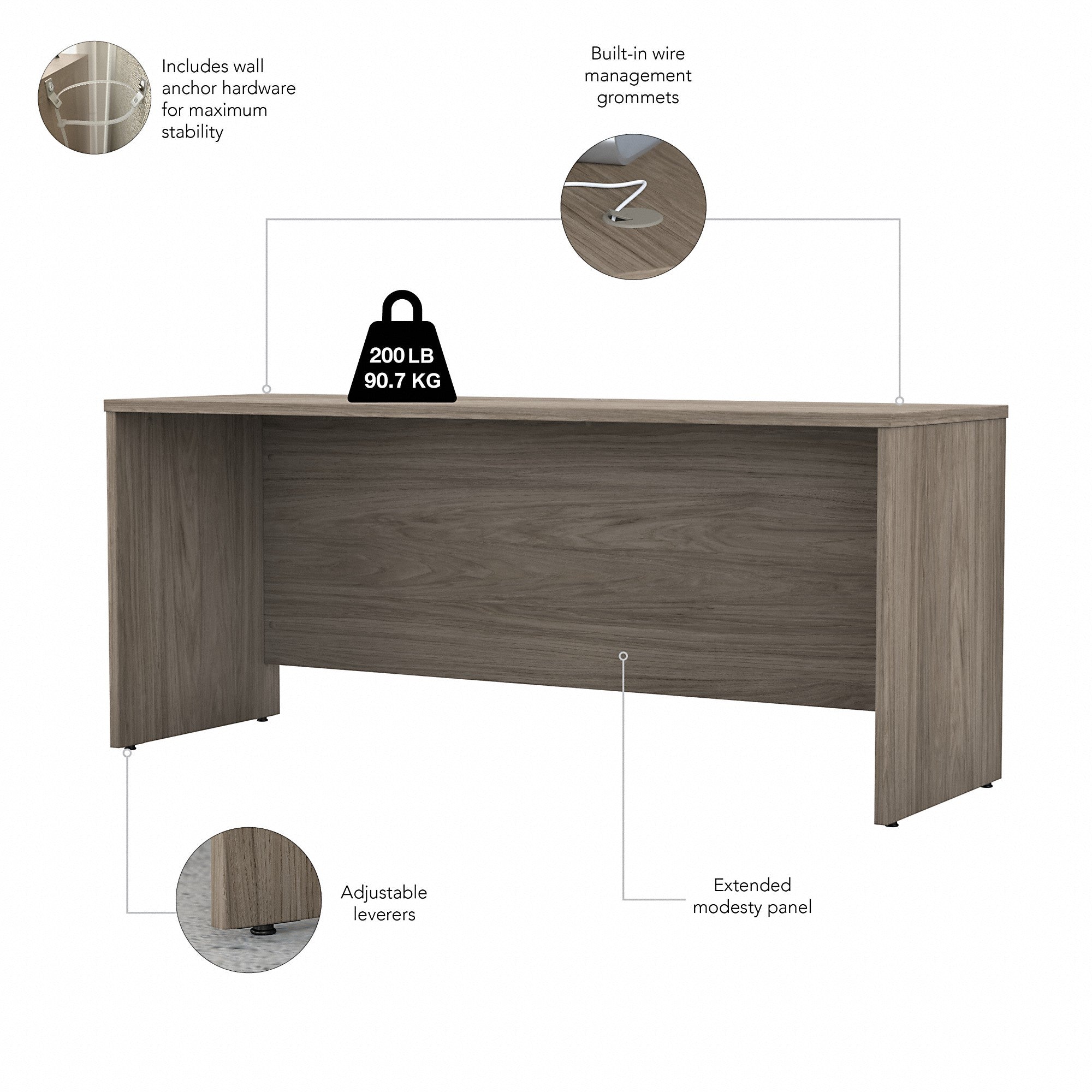 Bush Business Furniture Studio C 72W x 24D Credenza Desk