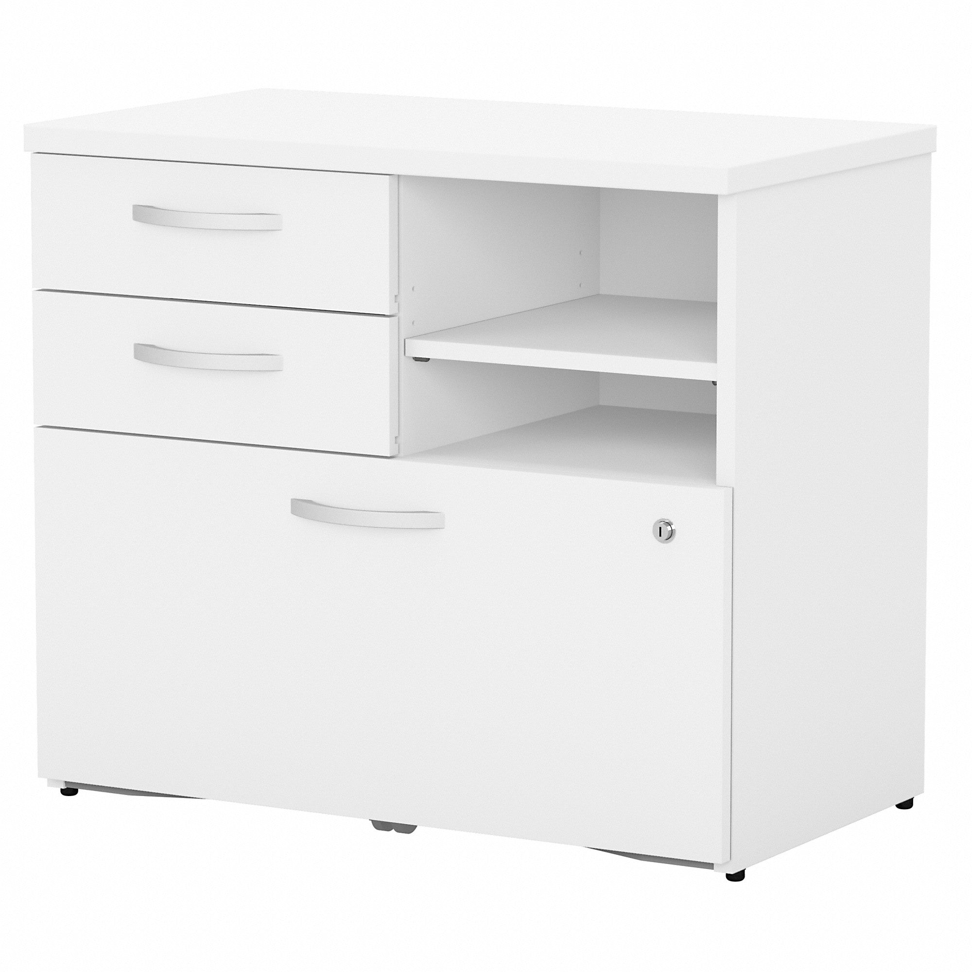 Bush Business Furniture Studio C Office Storage Cabinet with Drawers and Shelves