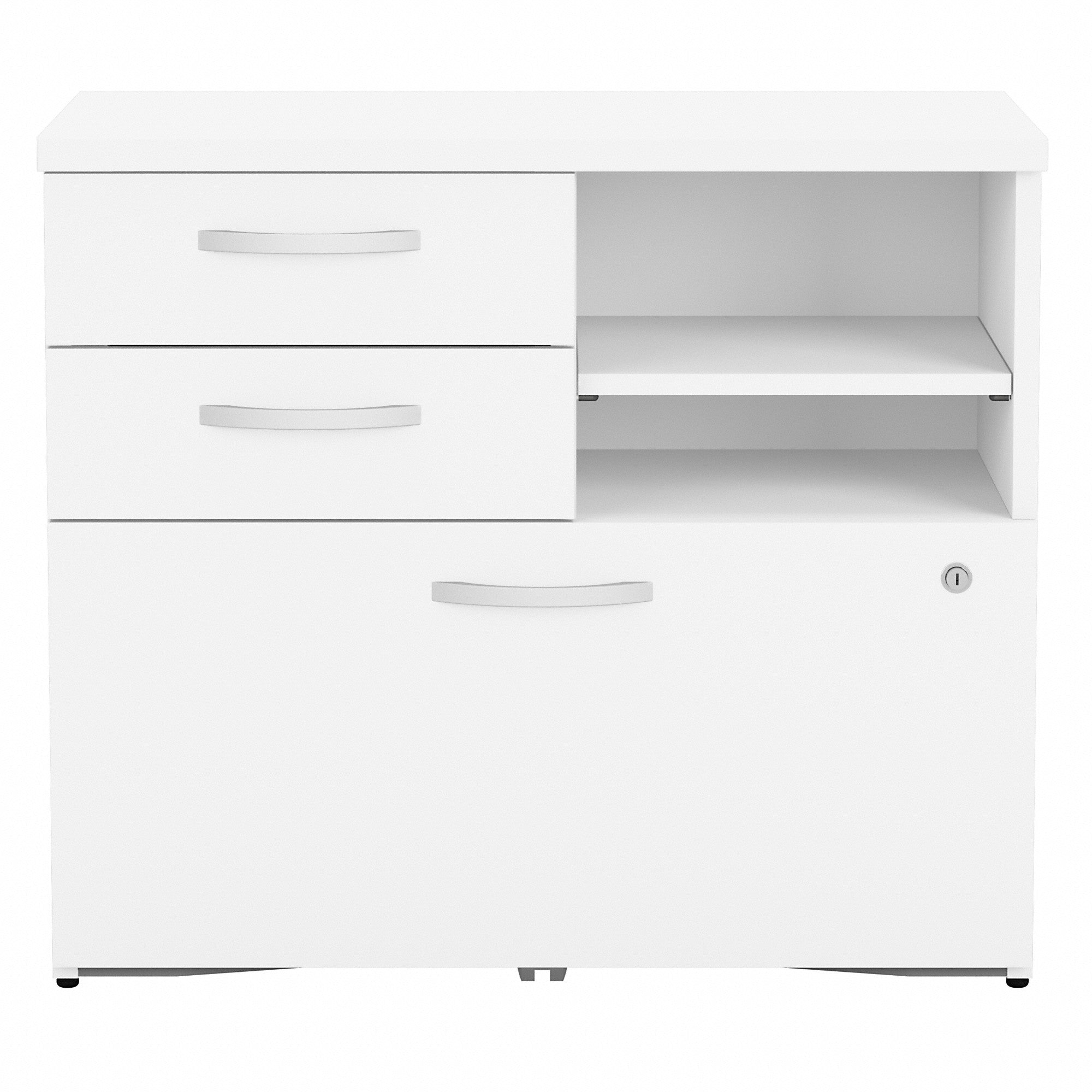 Bush Business Furniture Studio C Office Storage Cabinet with Drawers and Shelves