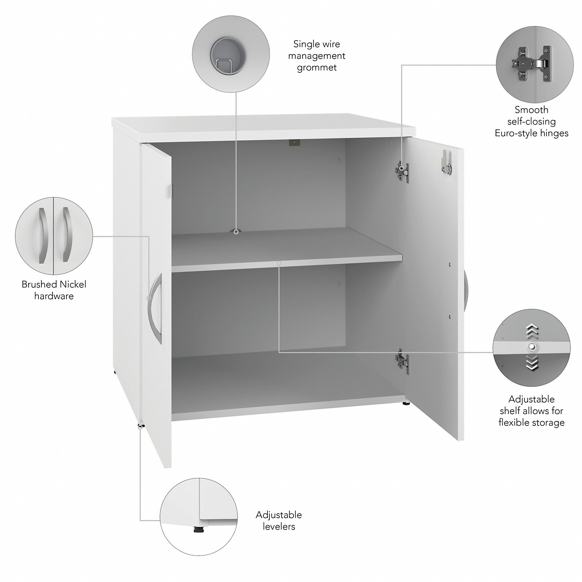 Bush Business Furniture Studio C Office Storage Cabinet with Doors