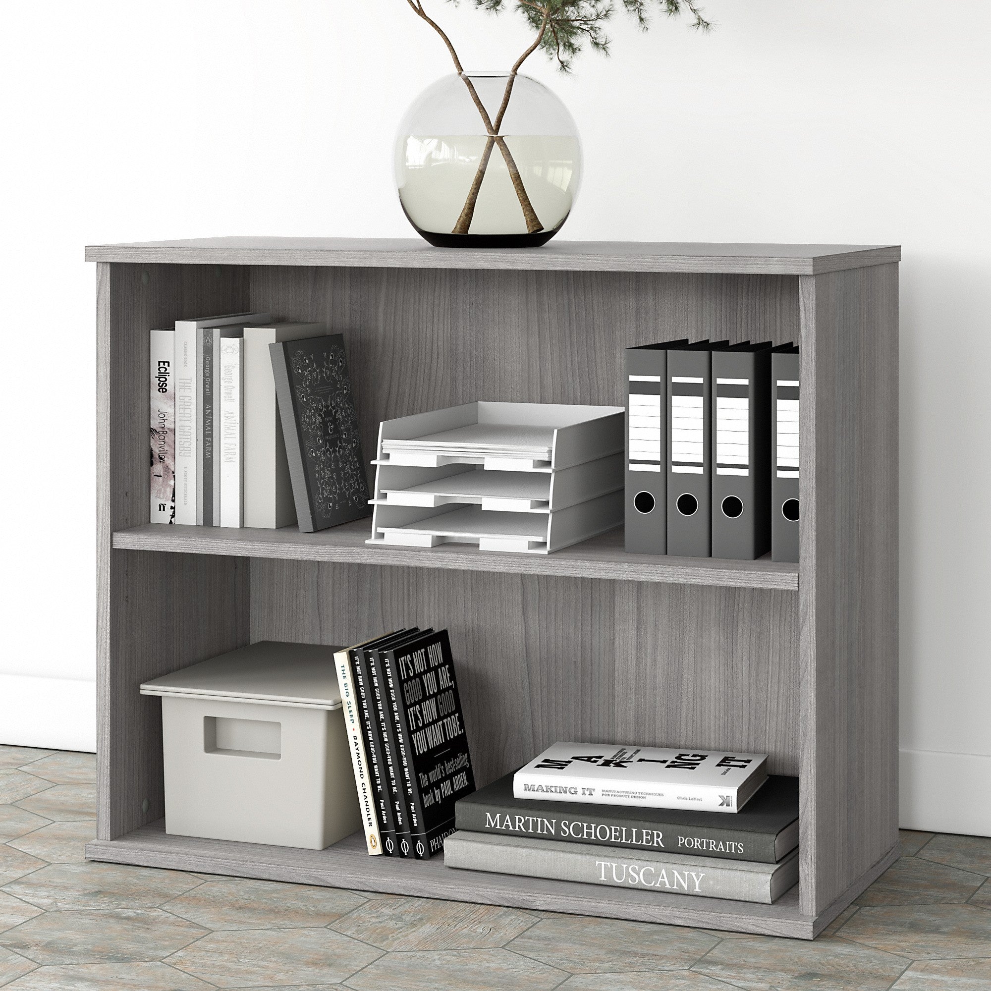 Bush Business Furniture Studio A Small 2 Shelf Bookcase