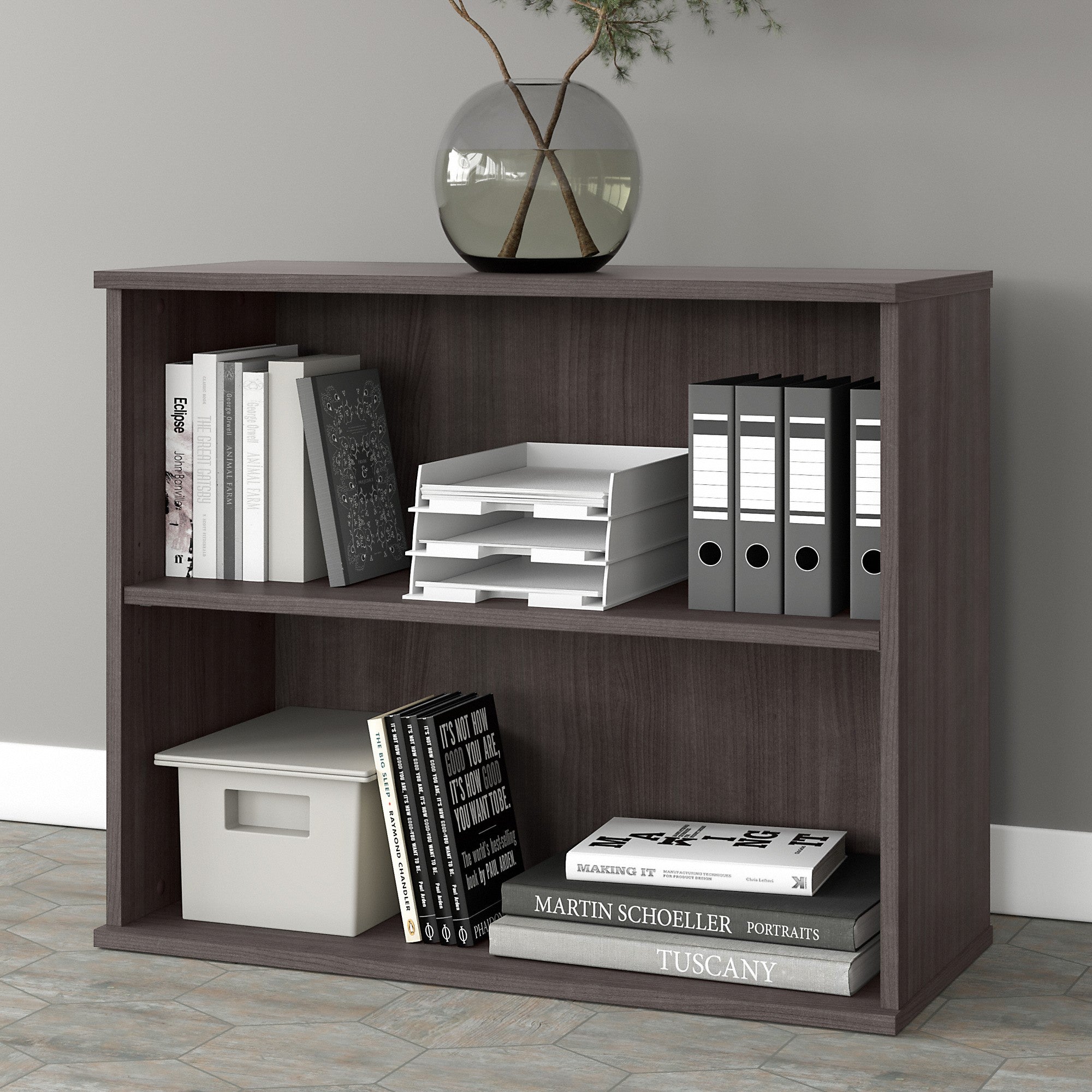 Bush Business Furniture Studio A Small 2 Shelf Bookcase