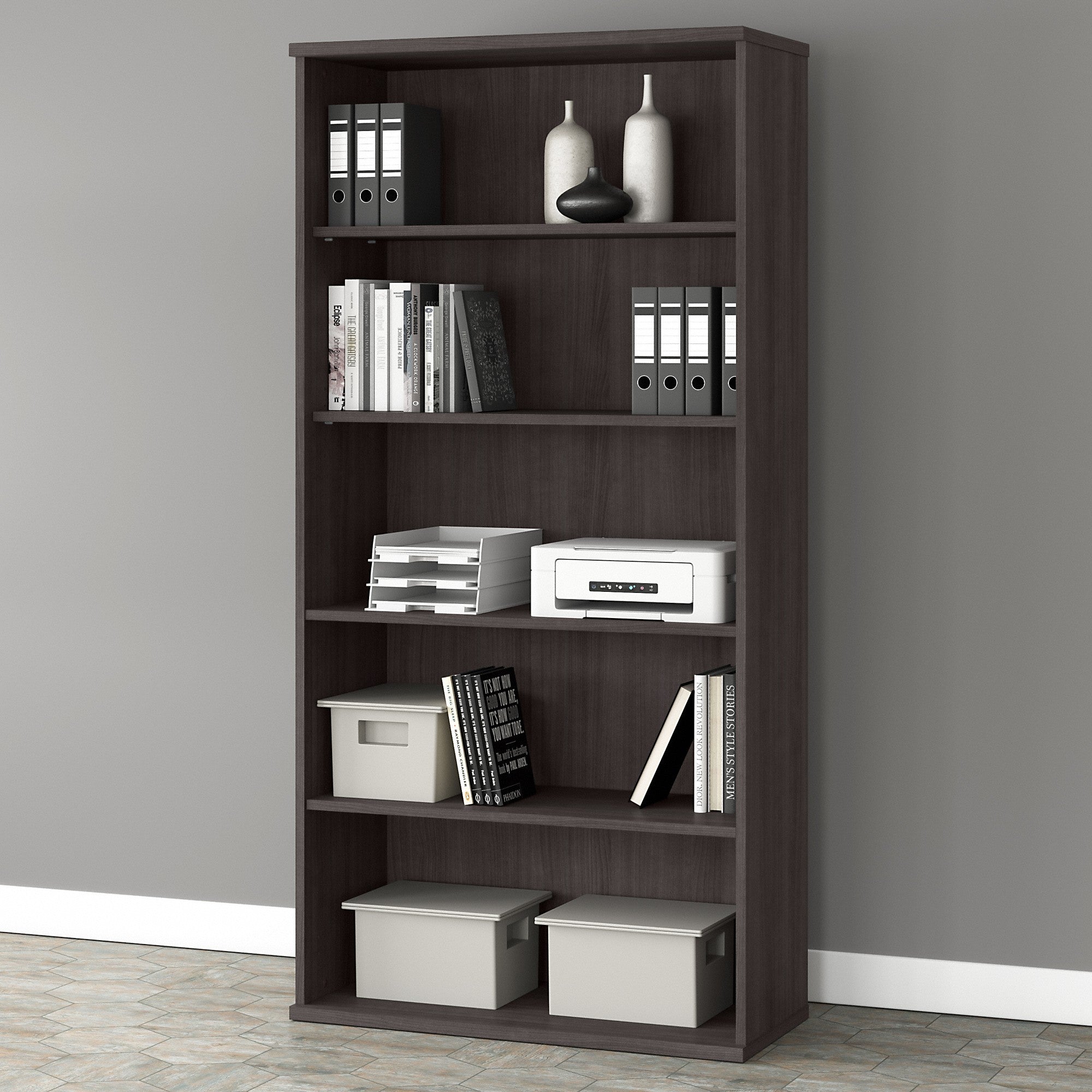 Bush Business Furniture Studio A Tall 5 Shelf Bookcase