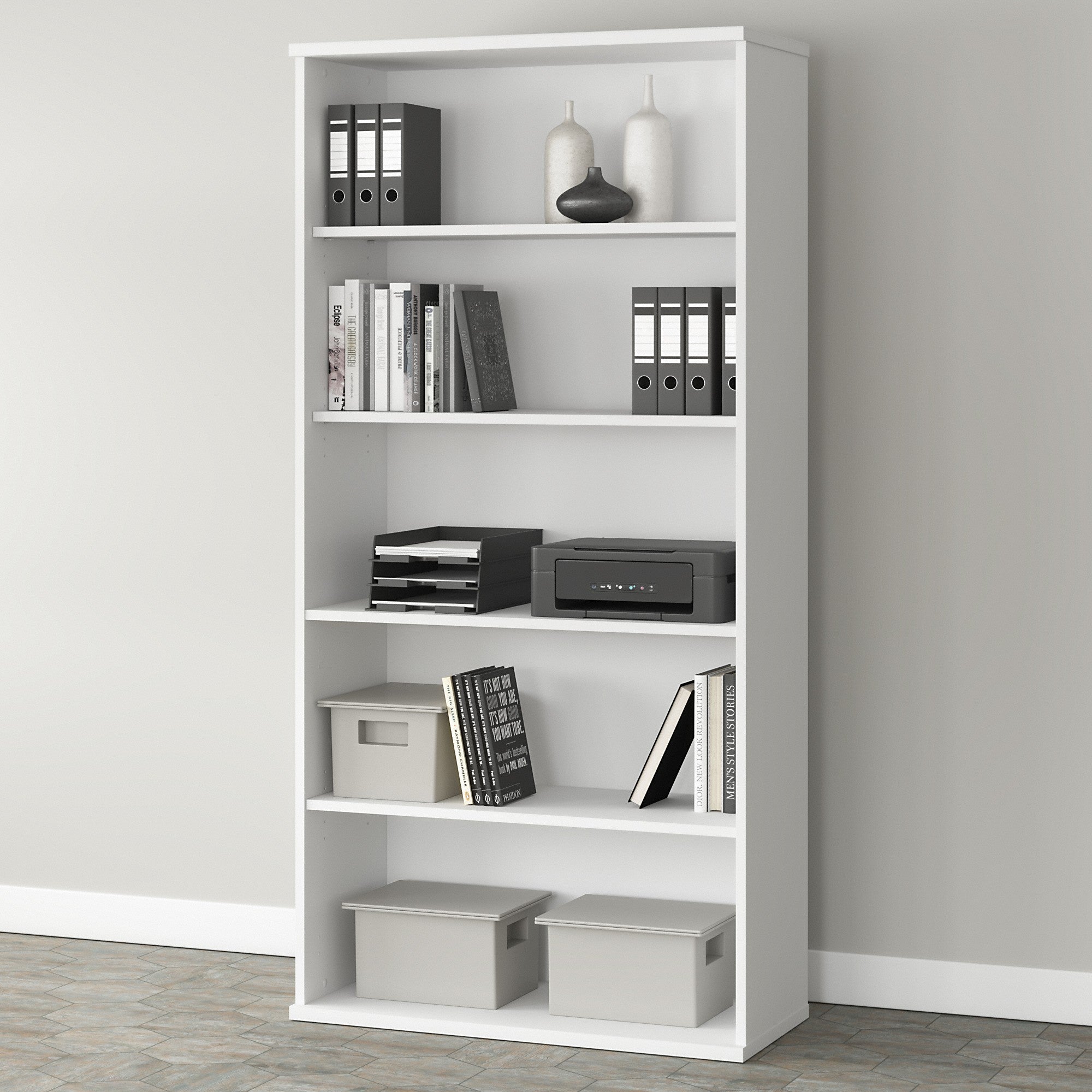 Bush Business Furniture Studio A Tall 5 Shelf Bookcase