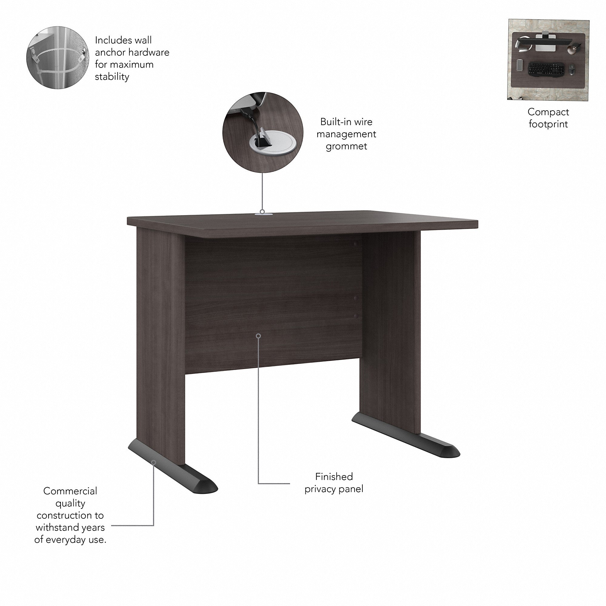 Bush Business Furniture Studio A 36W Small Computer Desk