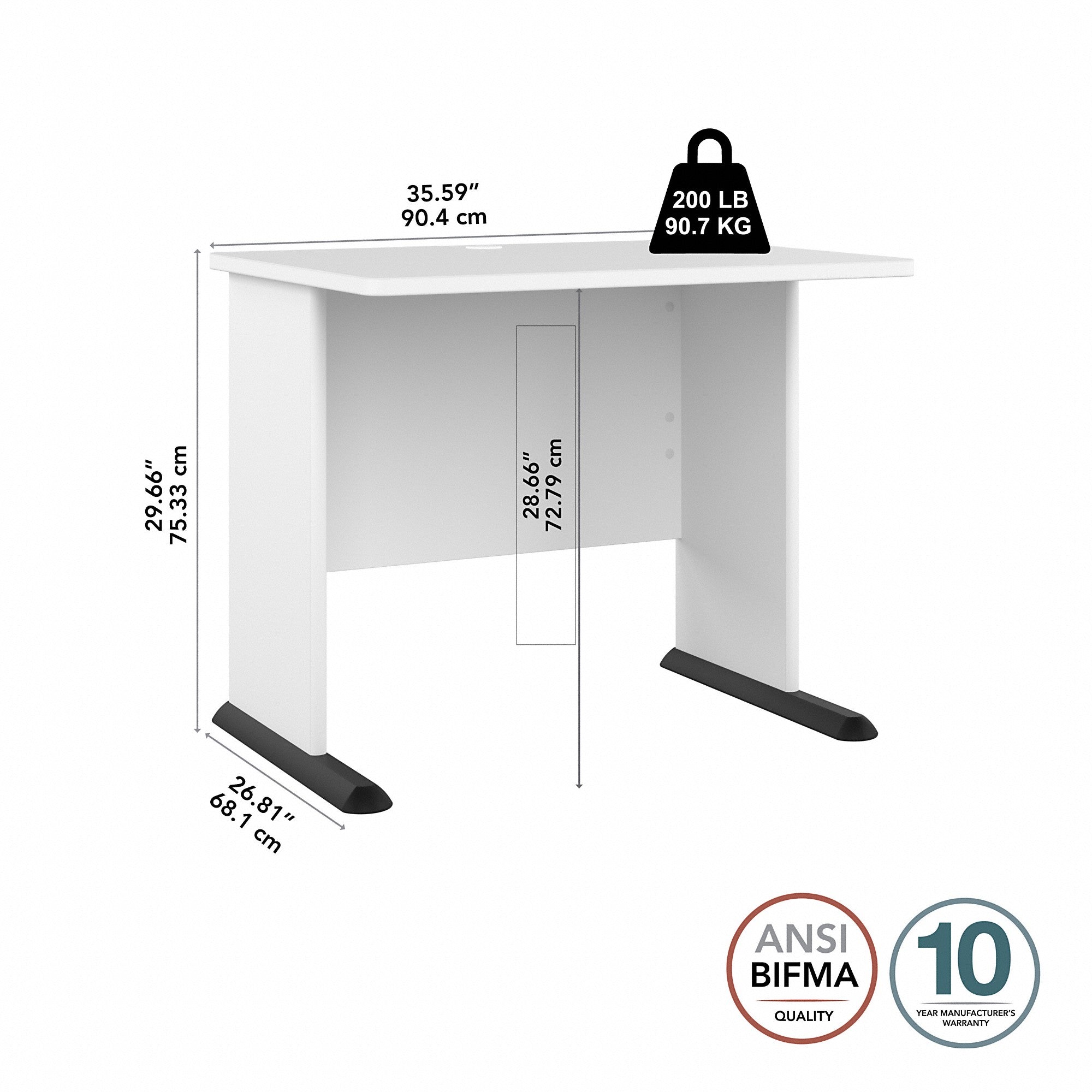 Bush Business Furniture Studio A 36W Small Computer Desk