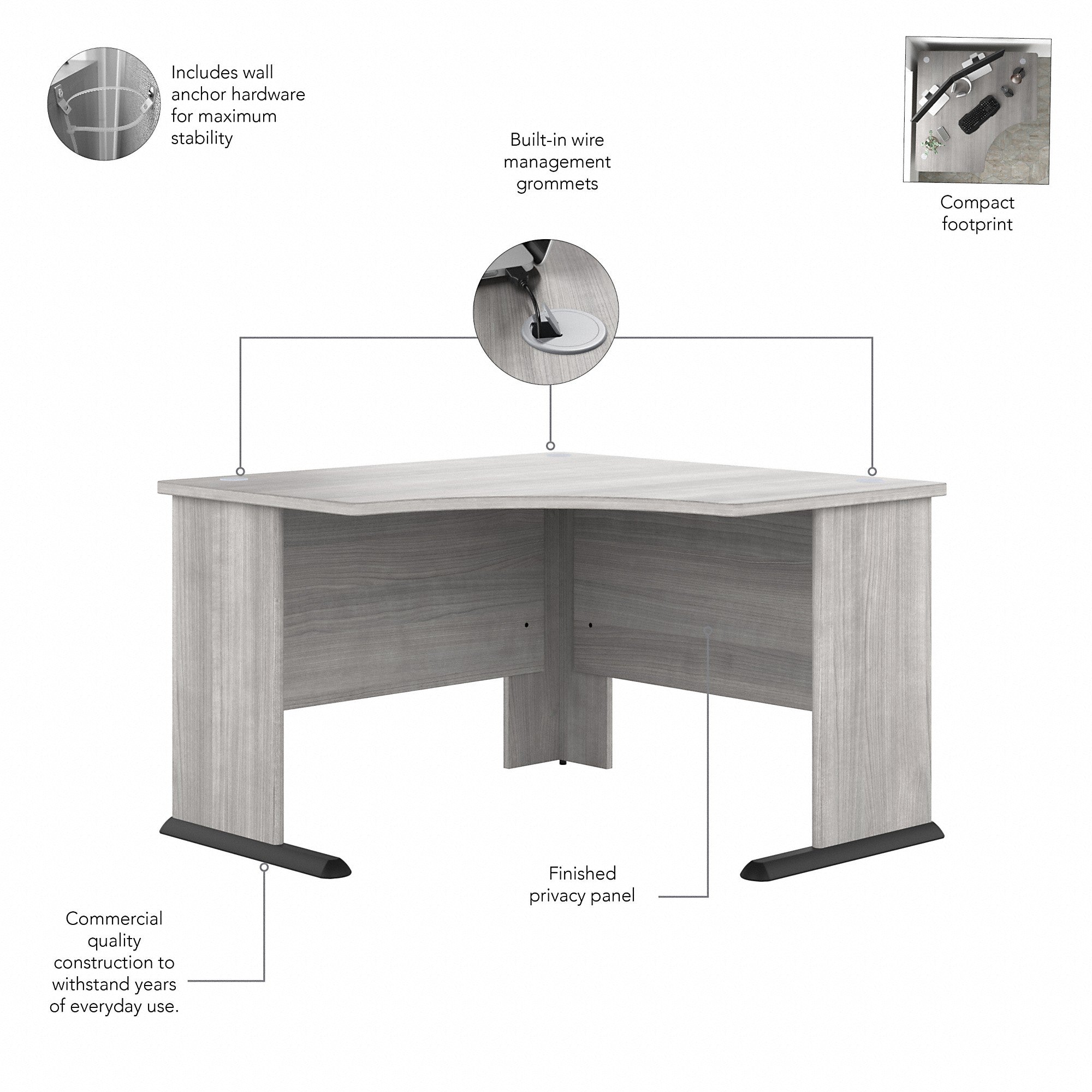 Bush Business Furniture Studio A 48W Corner Computer Desk