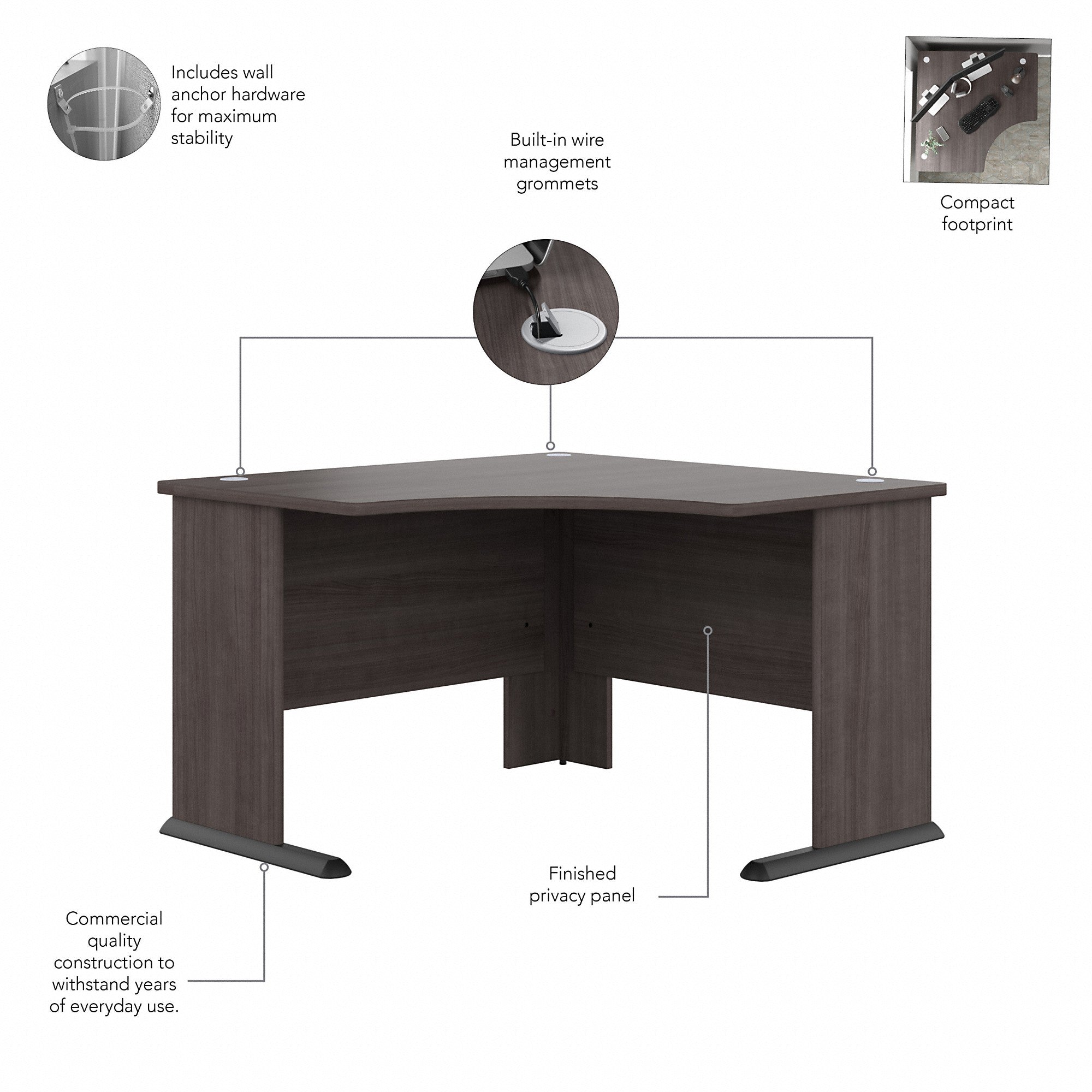 Bush Business Furniture Studio A 48W Corner Computer Desk