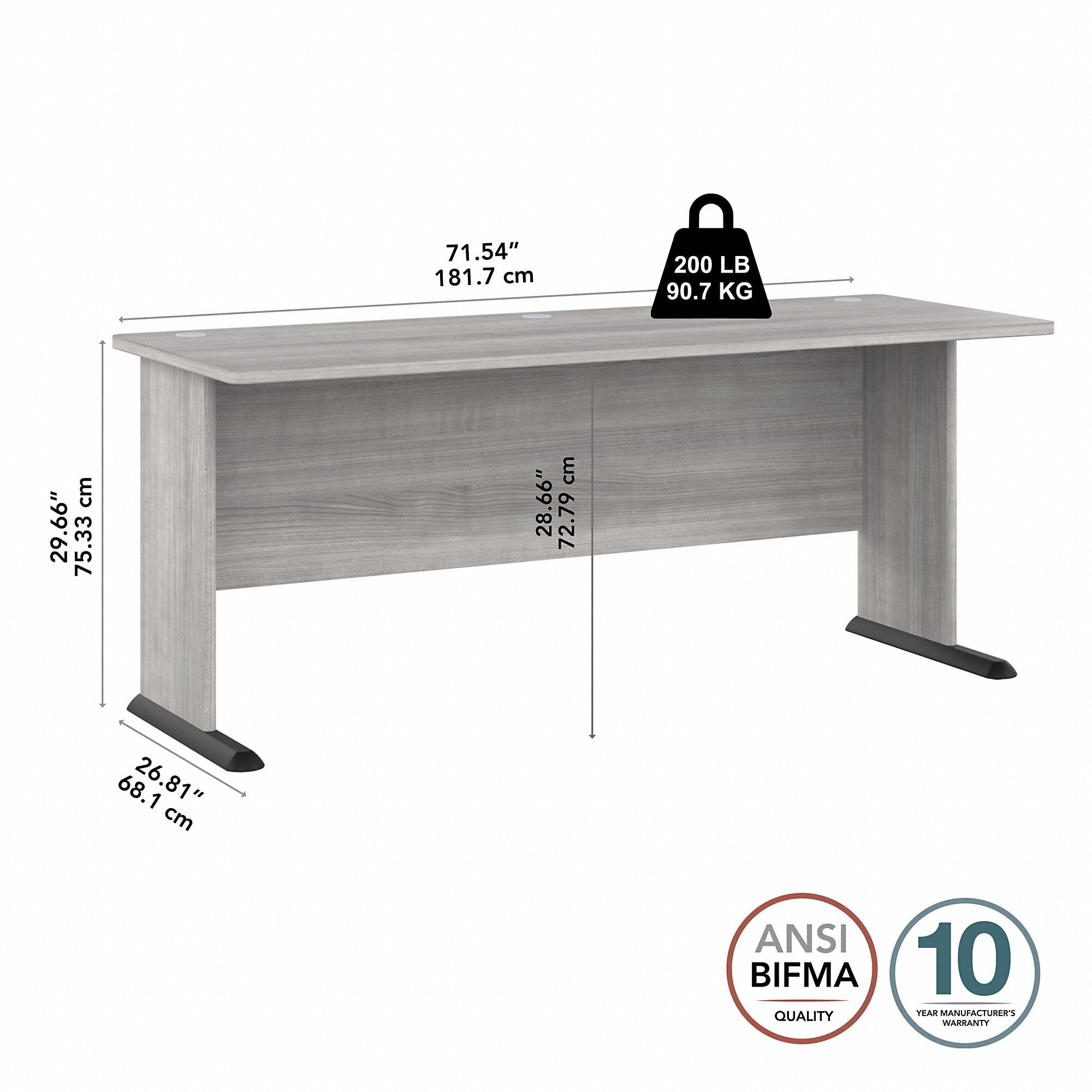 Bush Business Furniture Studio A 72W Computer Desk