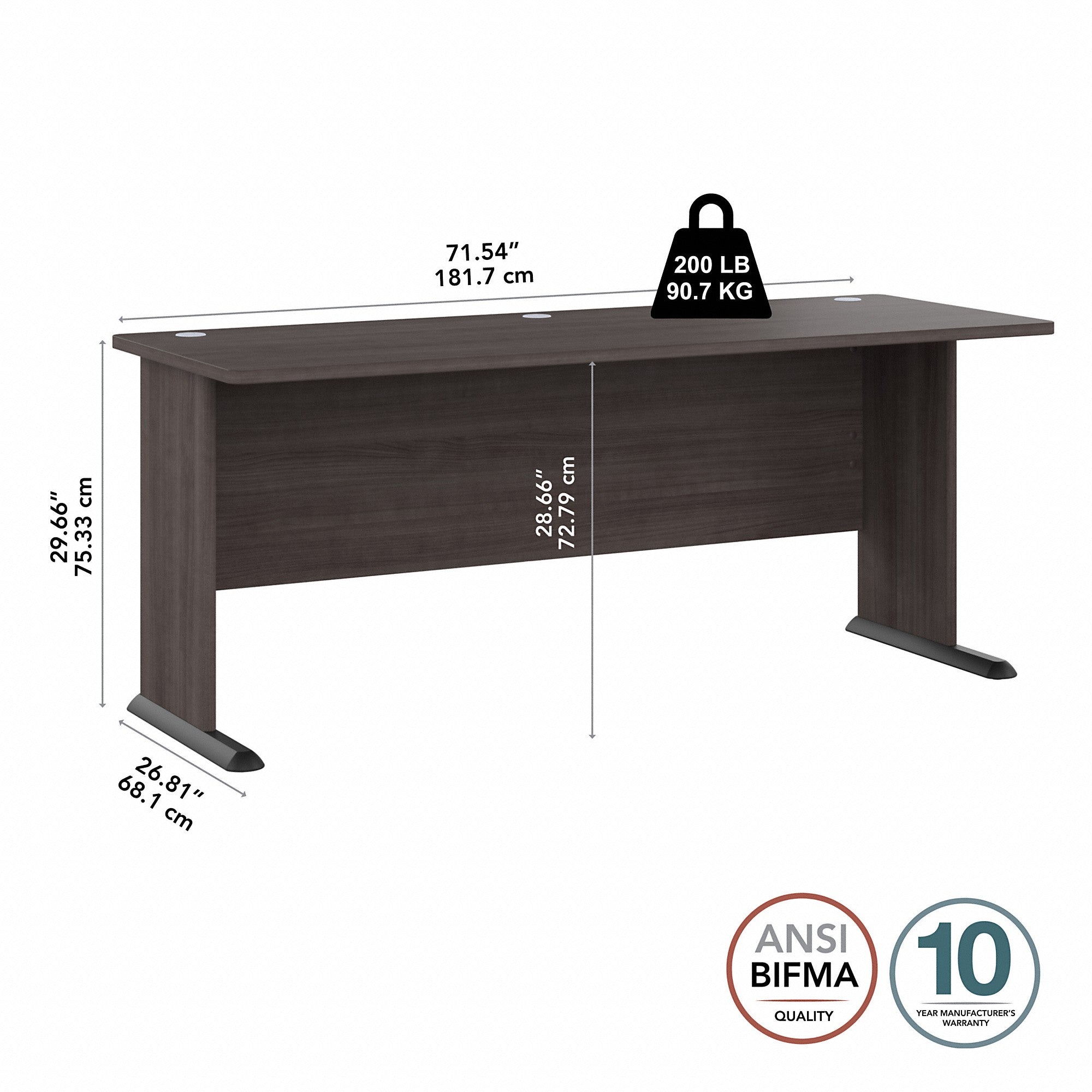 Bush Business Furniture Studio A 72W Computer Desk