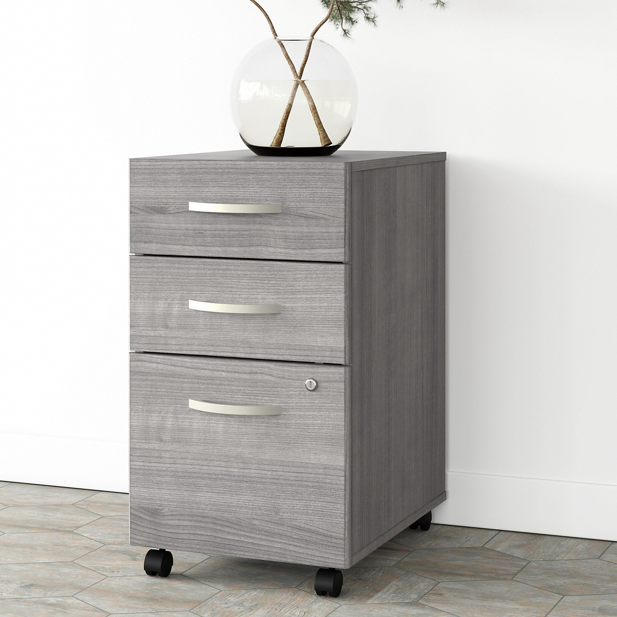 Bush Business Furniture Studio A 3 Drawer Mobile File Cabinet - Assembled