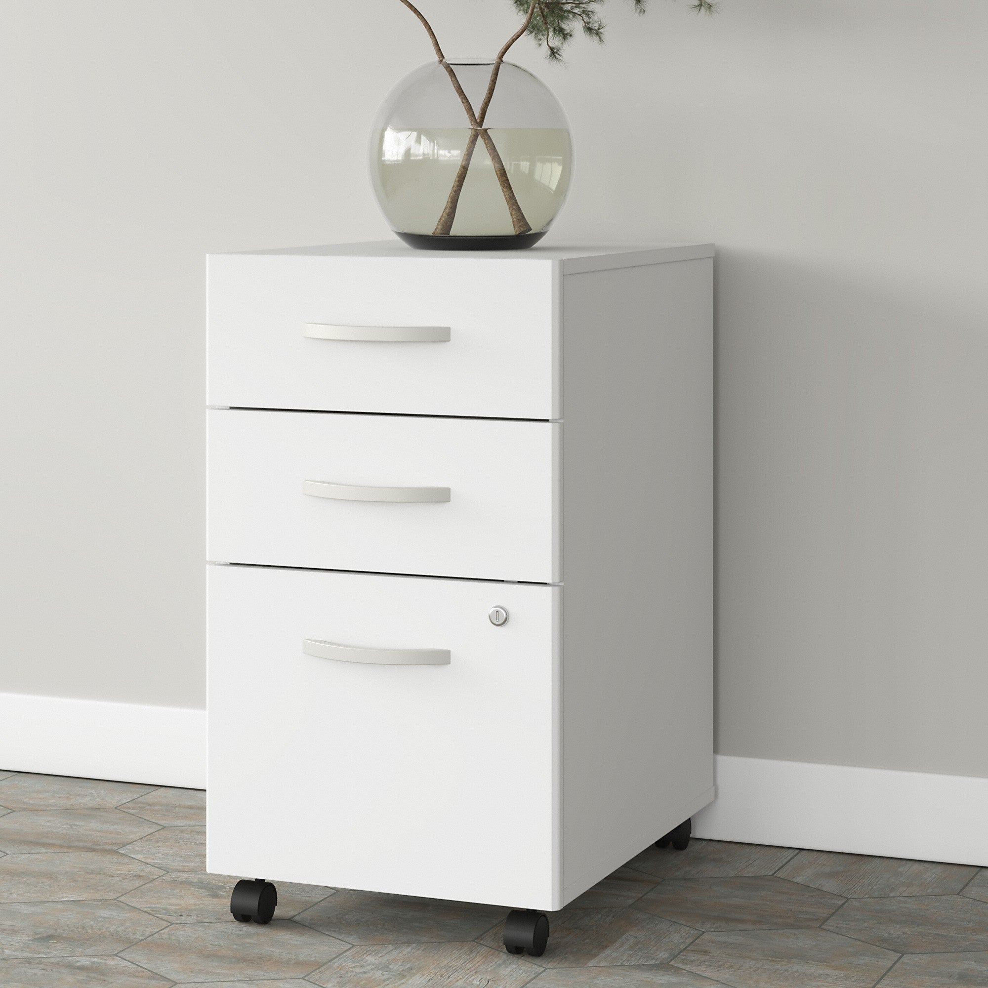 Bush Business Furniture Studio A 3 Drawer Mobile File Cabinet - Assembled