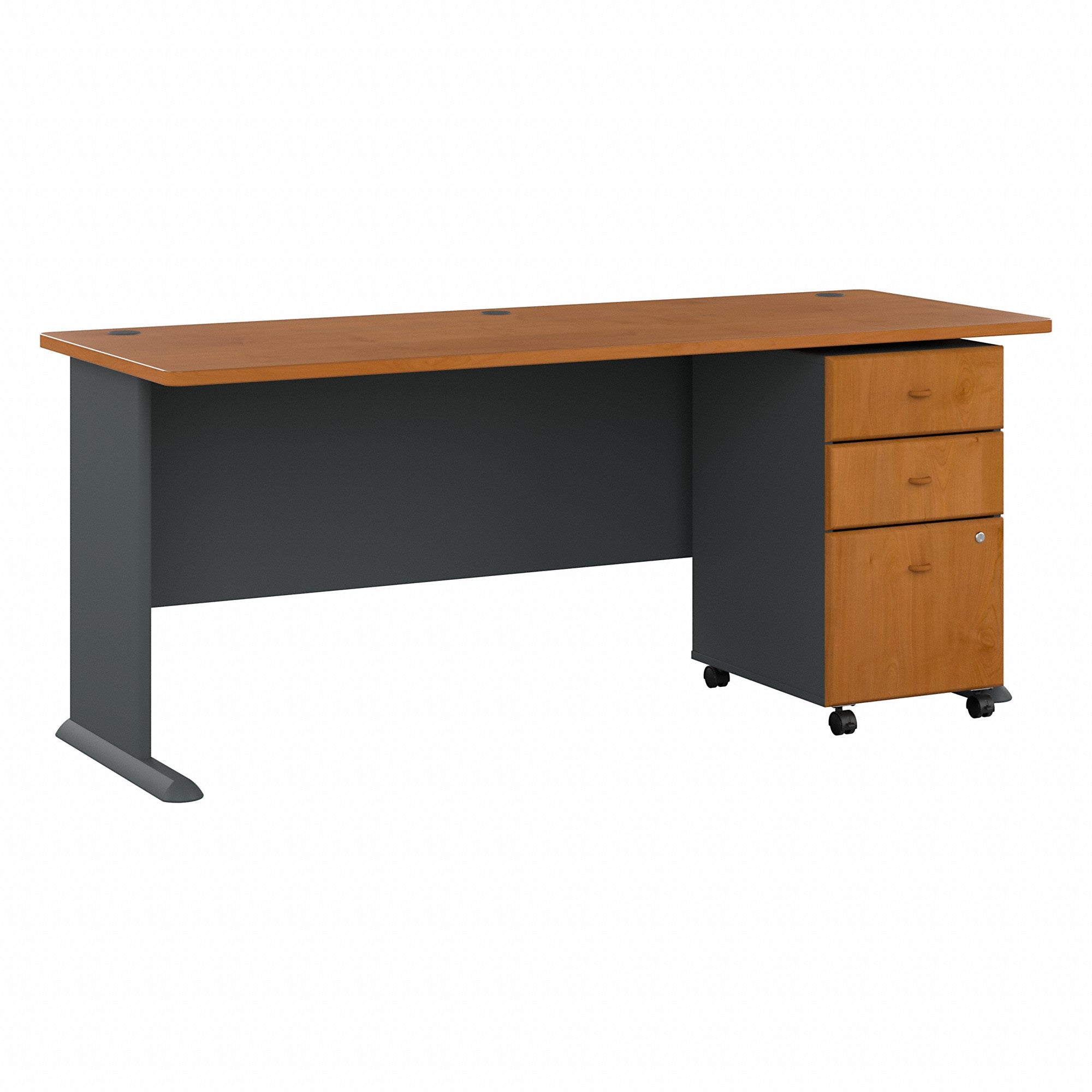 Bush Business Furniture Series A 72W Desk with Mobile File Cabinet