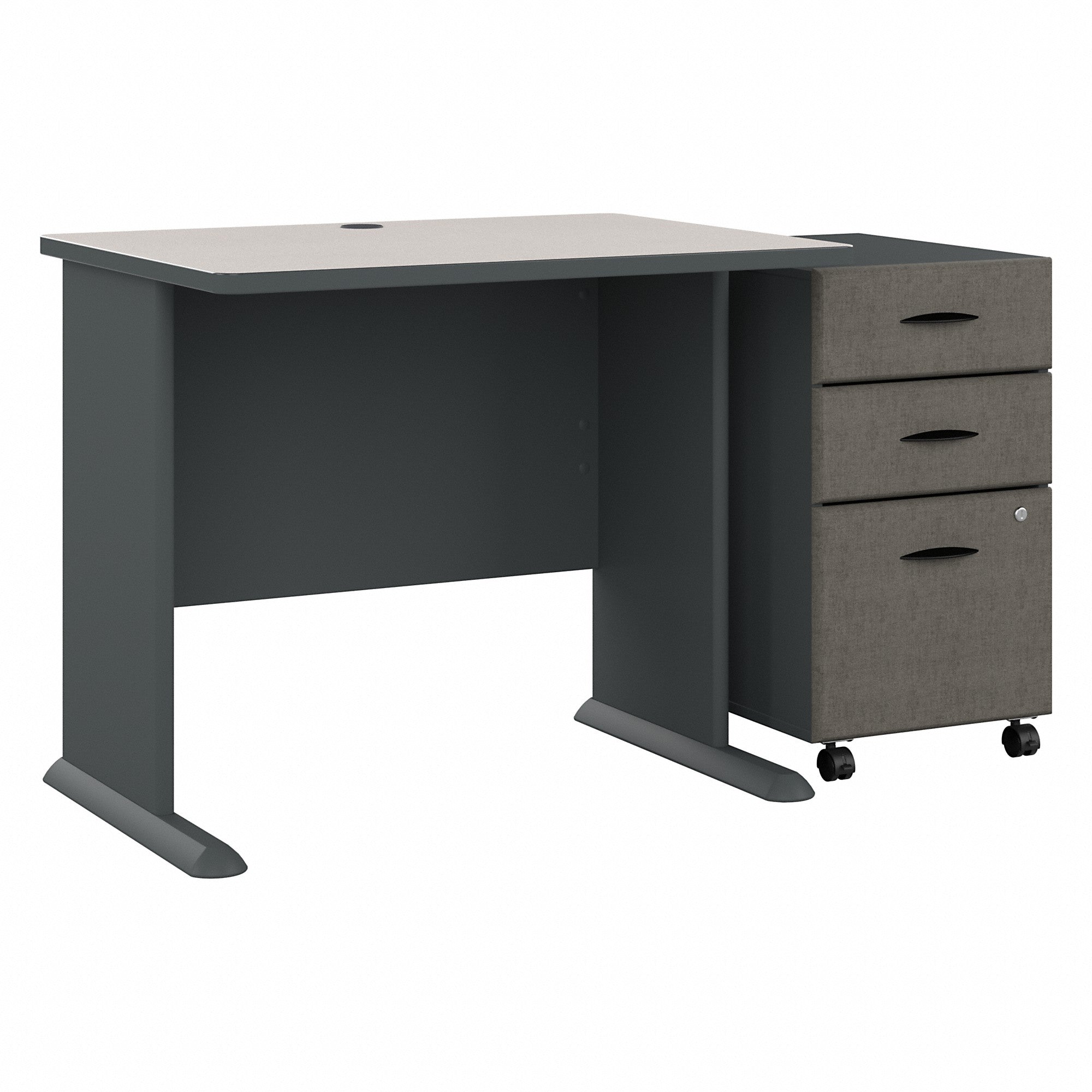 Bush Business Furniture Series A 36W Desk with Mobile File Cabinet