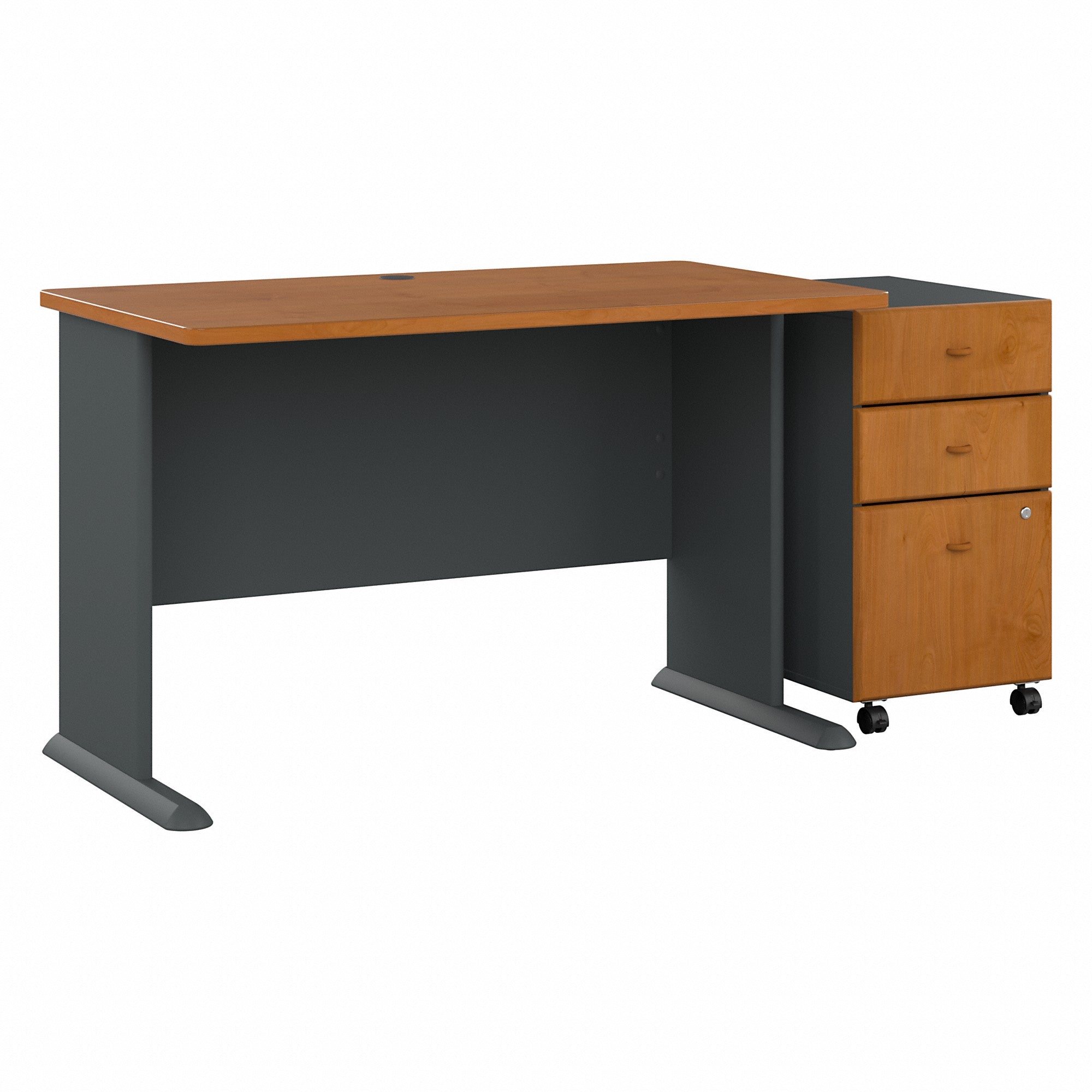 Bush Business Furniture Series A 48W Desk with Mobile File Cabinet