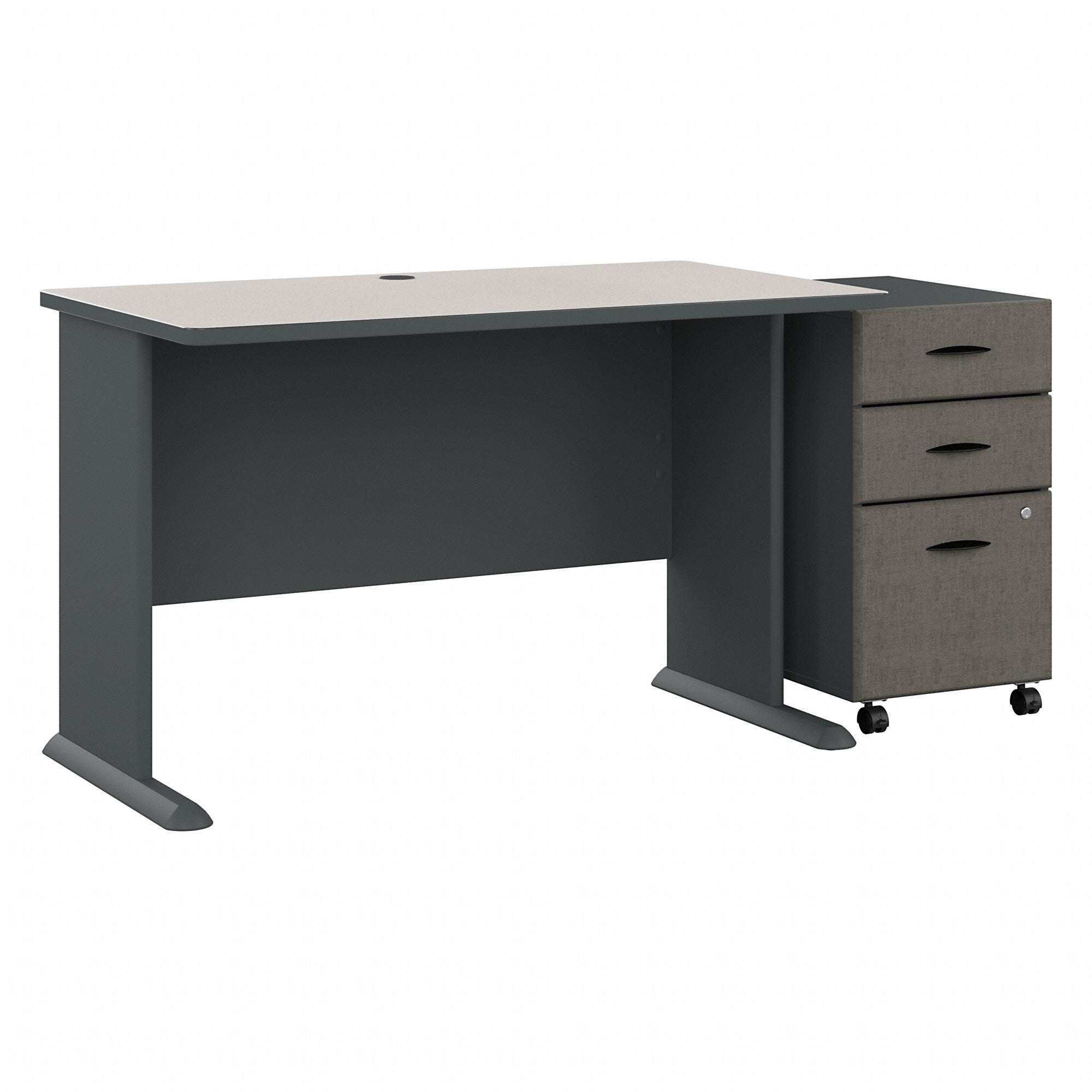 Bush Business Furniture Series A 48W Desk with Mobile File Cabinet