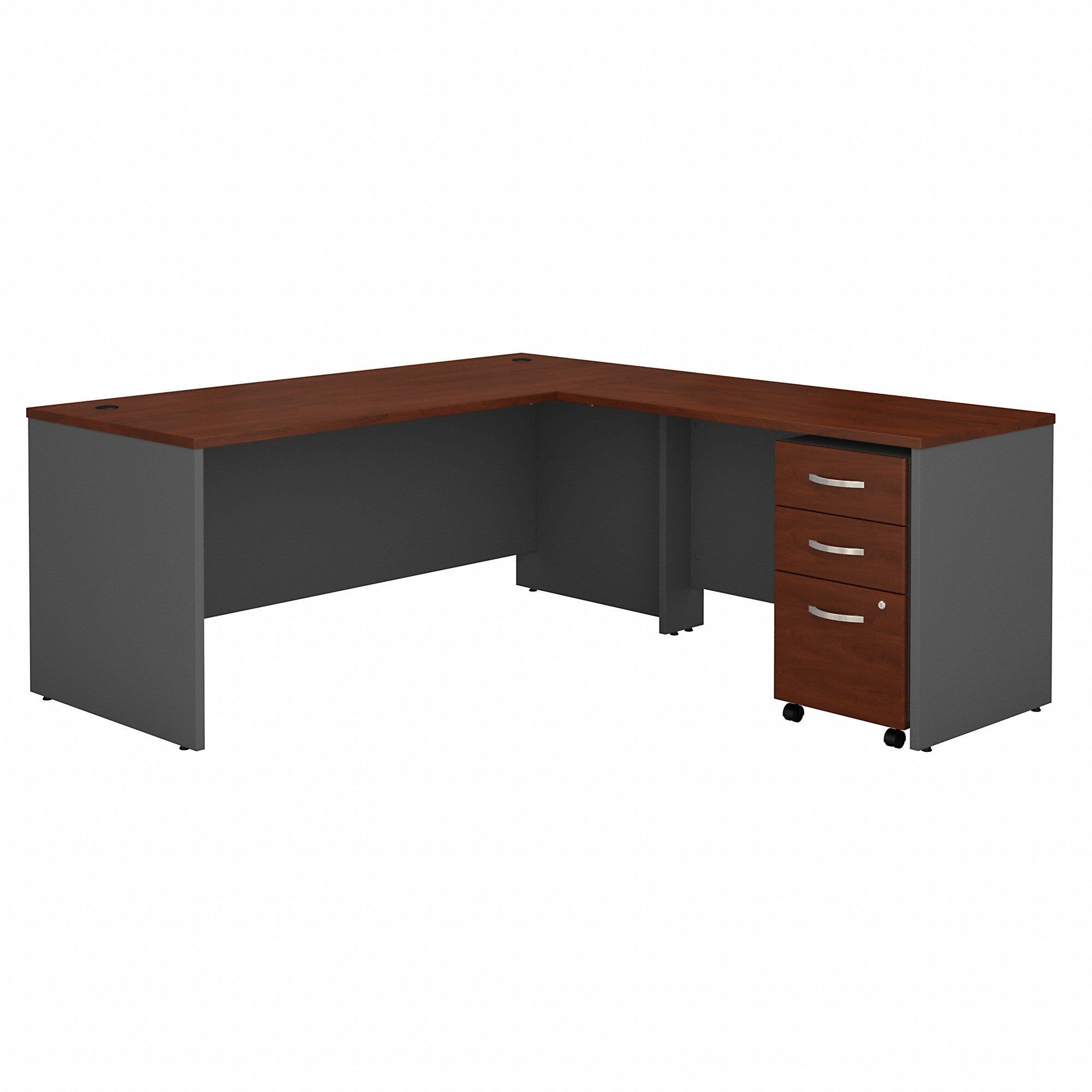 Bush Business Furniture Series C 72W L Shaped Desk with 48W Return and Mobile File Cabinet