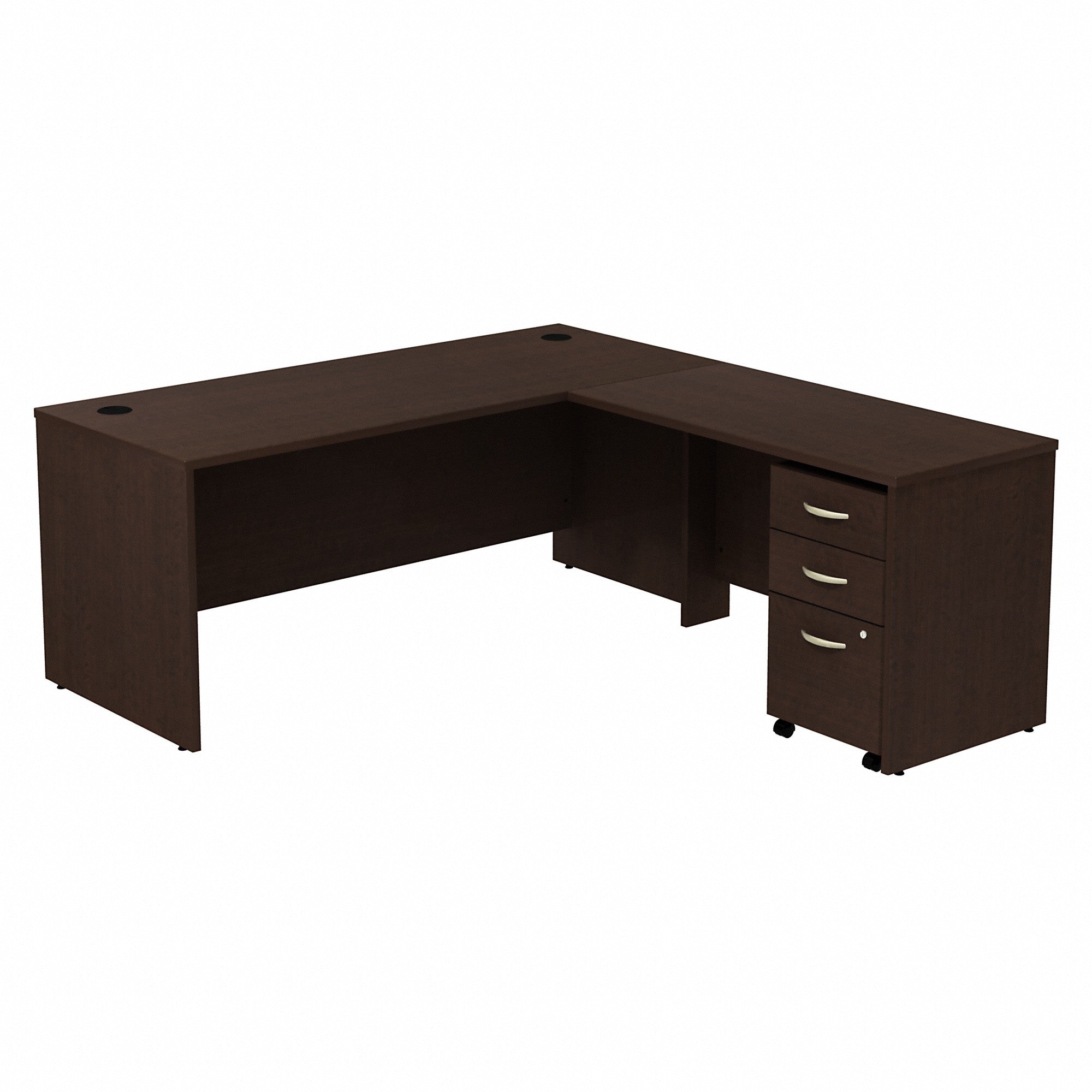 Bush Business Furniture Series C 72W L Shaped Desk with 48W Return and Mobile File Cabinet