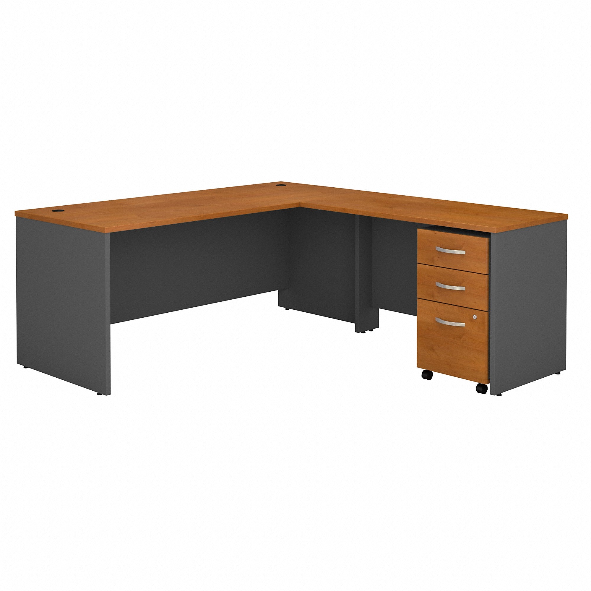 Bush Business Furniture Series C 72W L Shaped Desk with 48W Return and Mobile File Cabinet