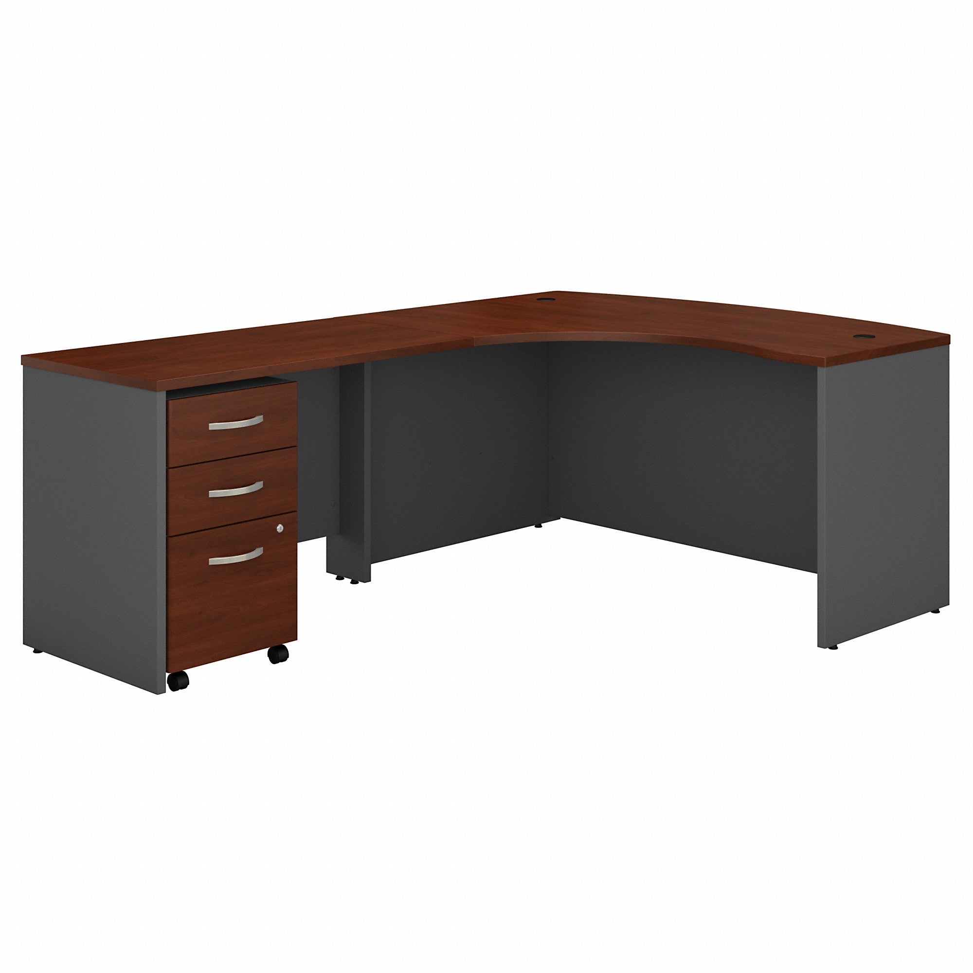 Bush Business Furniture Series C Left Handed L Shaped Desk with Mobile File Cabinet