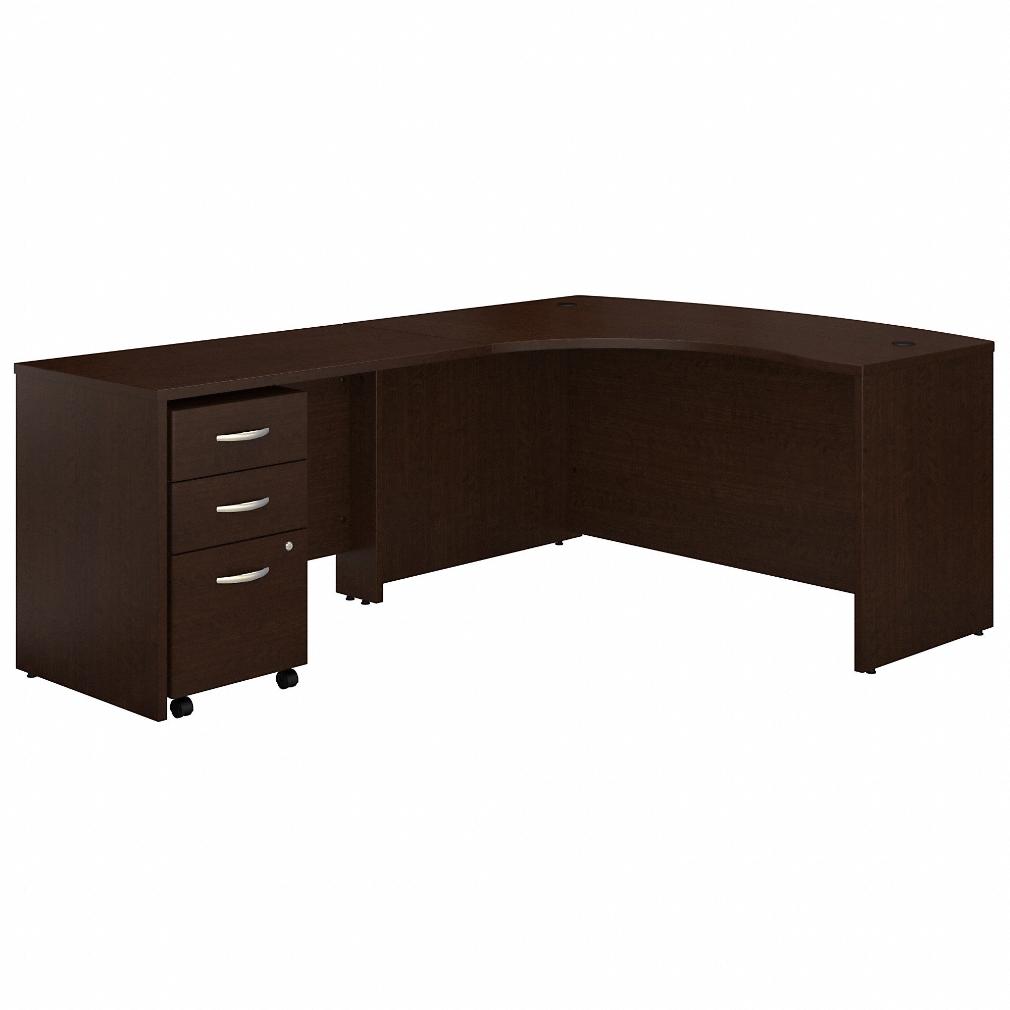 Bush Business Furniture Series C Left Handed L Shaped Desk with Mobile File Cabinet