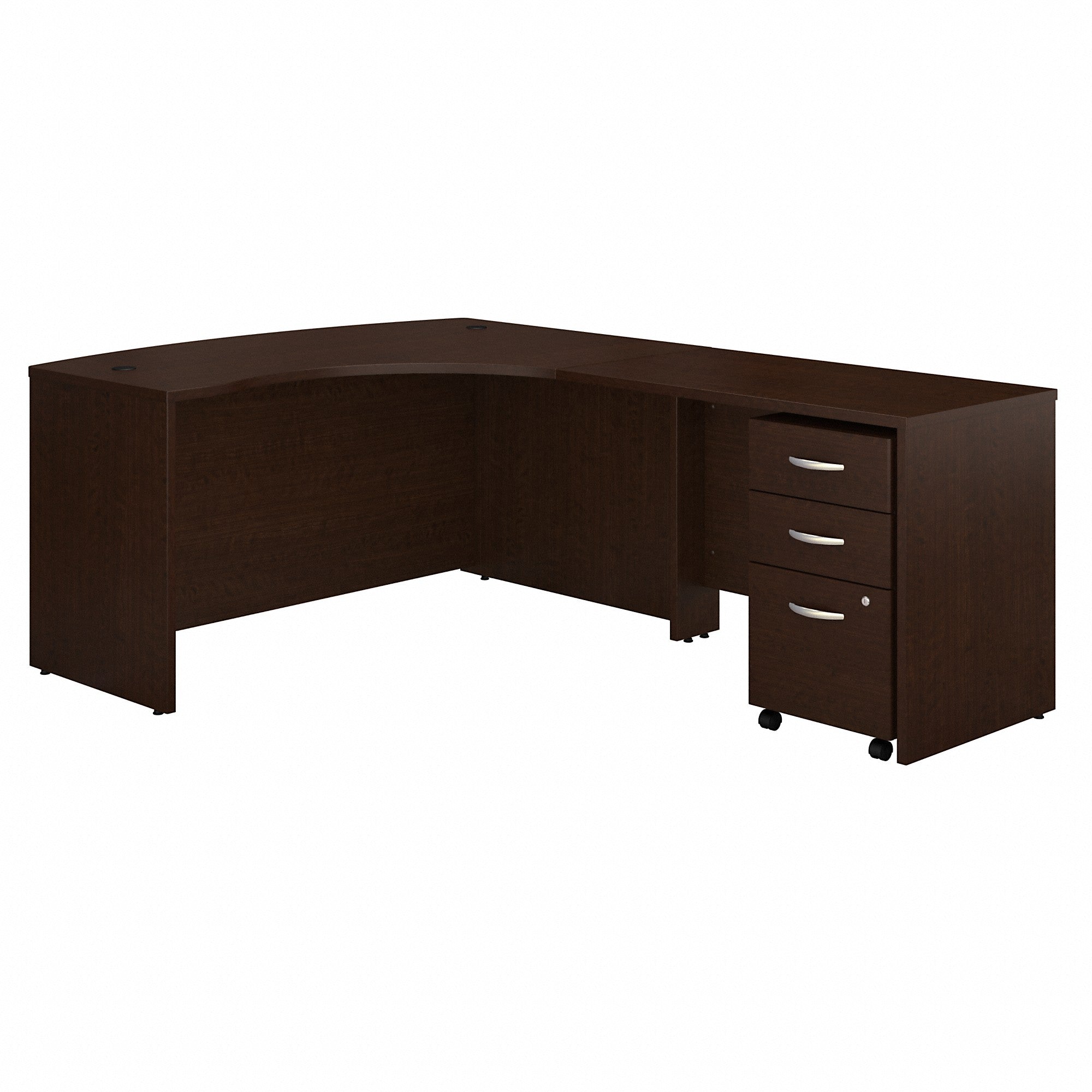 Bush Business Furniture Series C Right Handed L Shaped Desk with Mobile File Cabinet