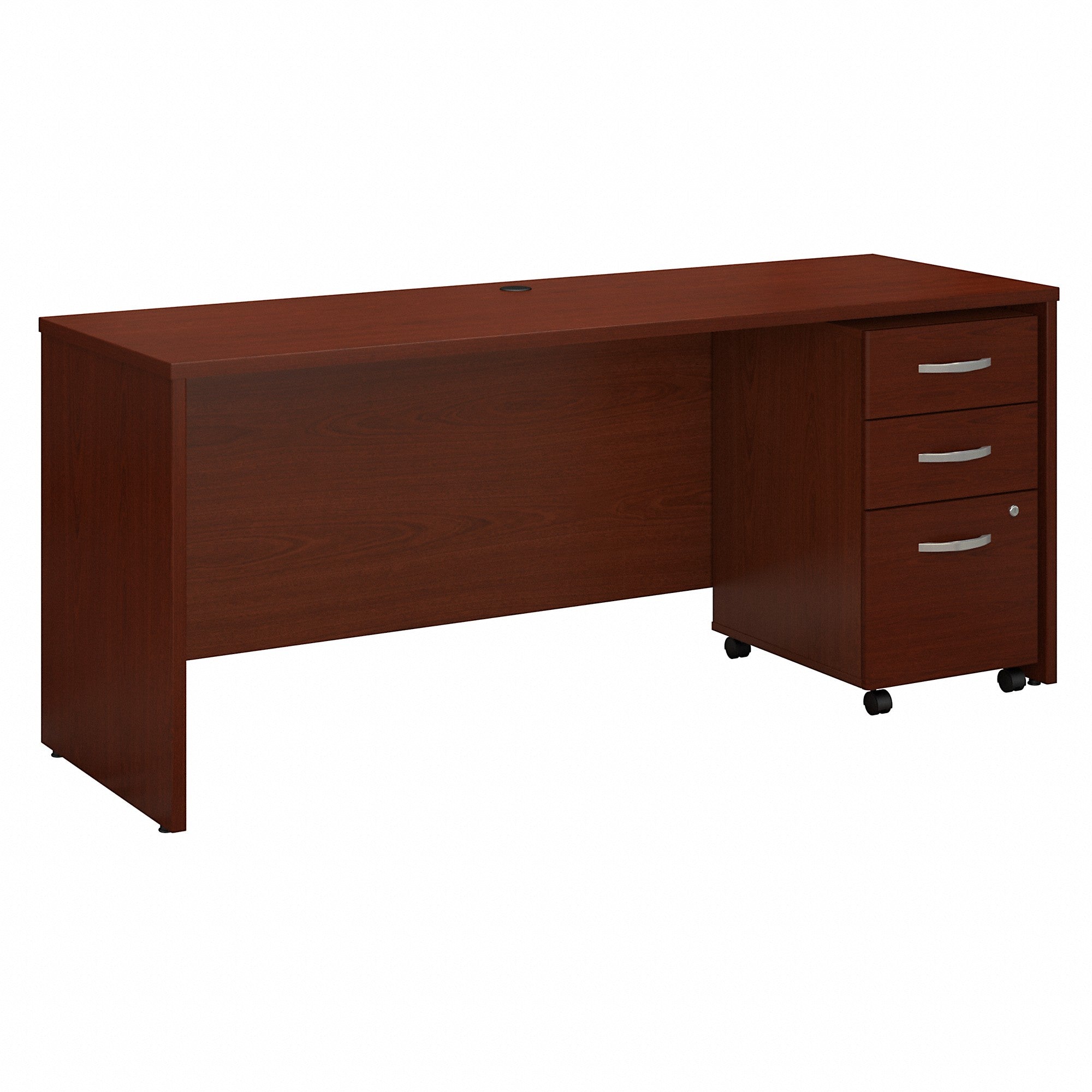 Bush Business Furniture Series C 72W x 24D Office Desk with Mobile File Cabinet