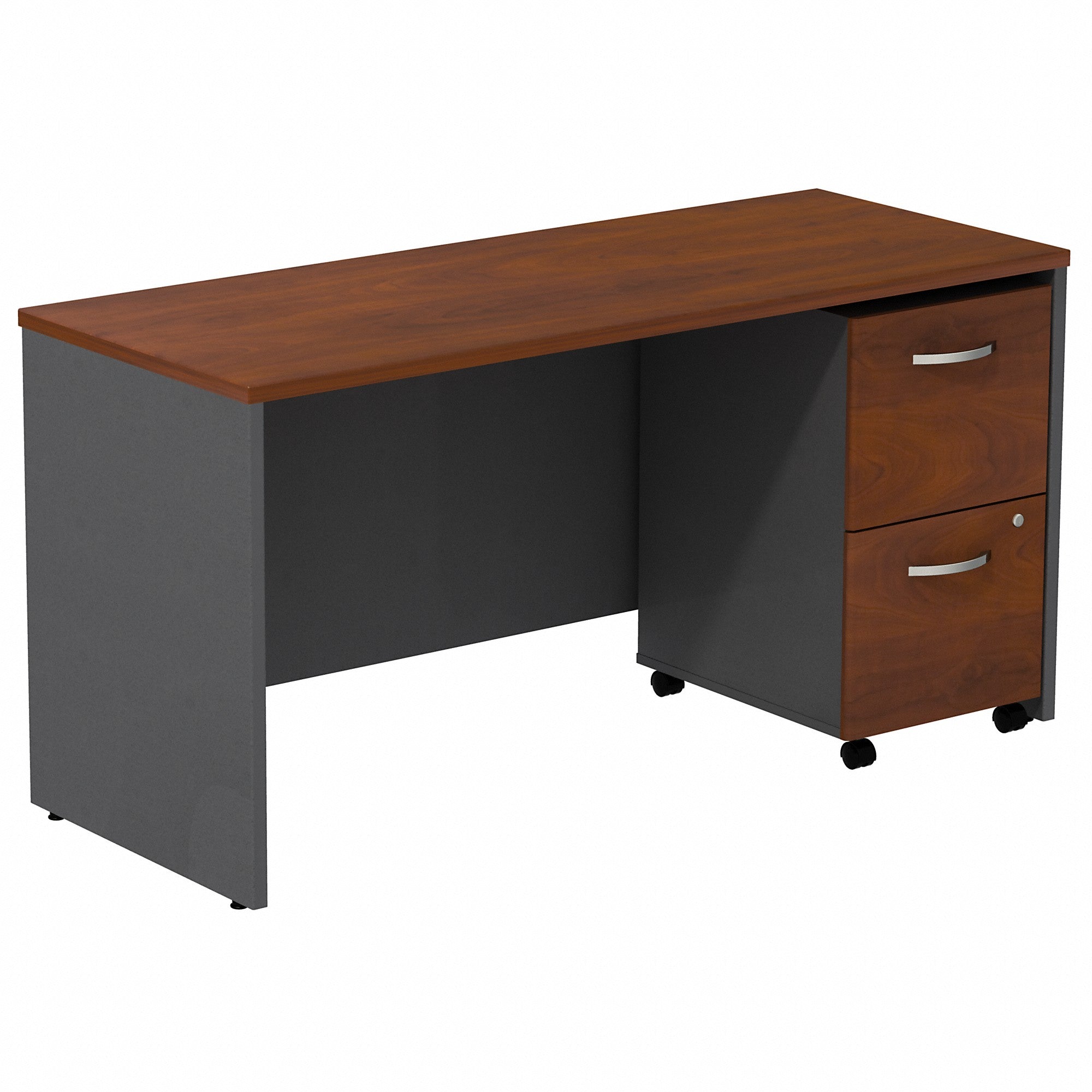 Bush Business Furniture Series C Desk Credenza with 2 Drawer Mobile Pedestal