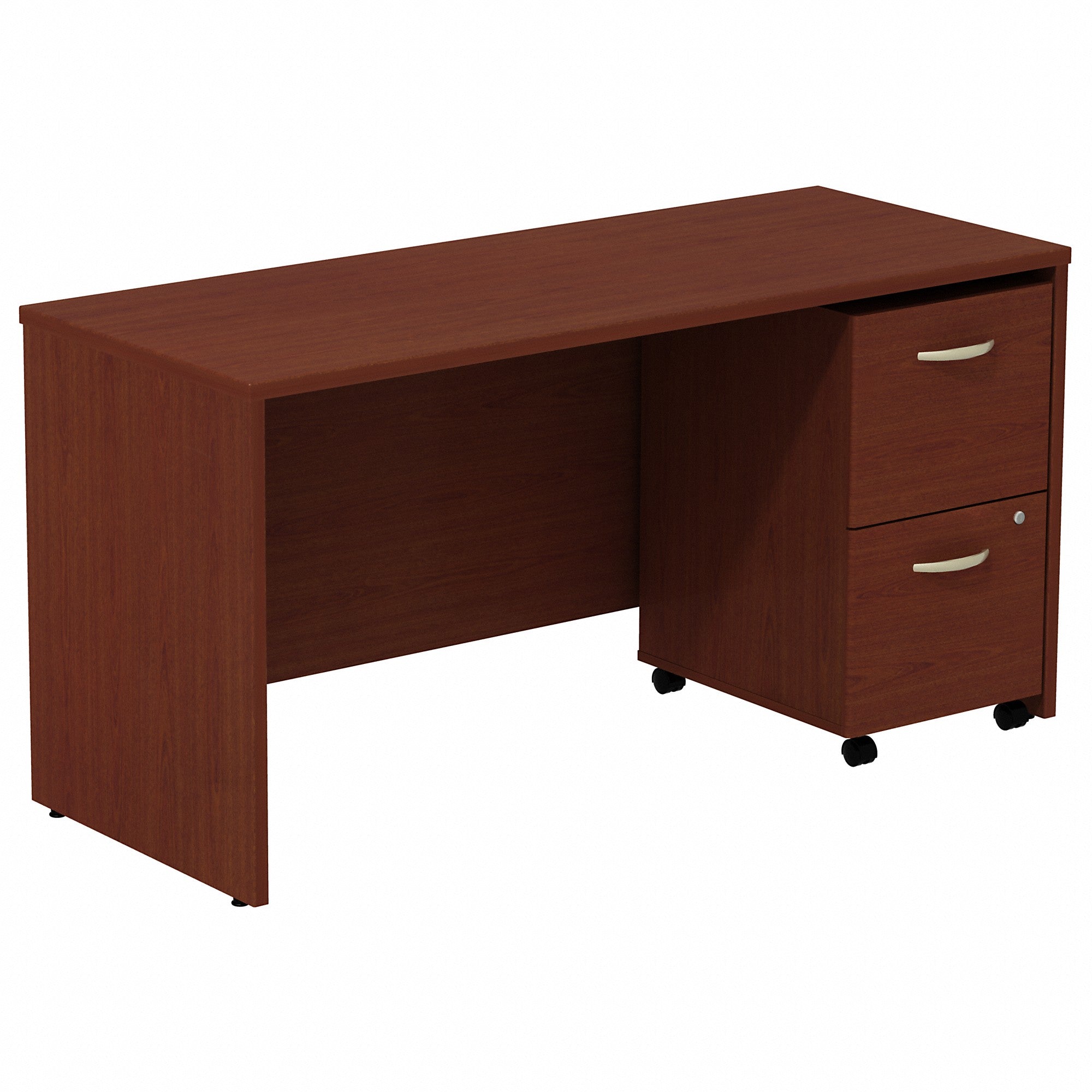 Bush Business Furniture Series C Desk Credenza with 2 Drawer Mobile Pedestal