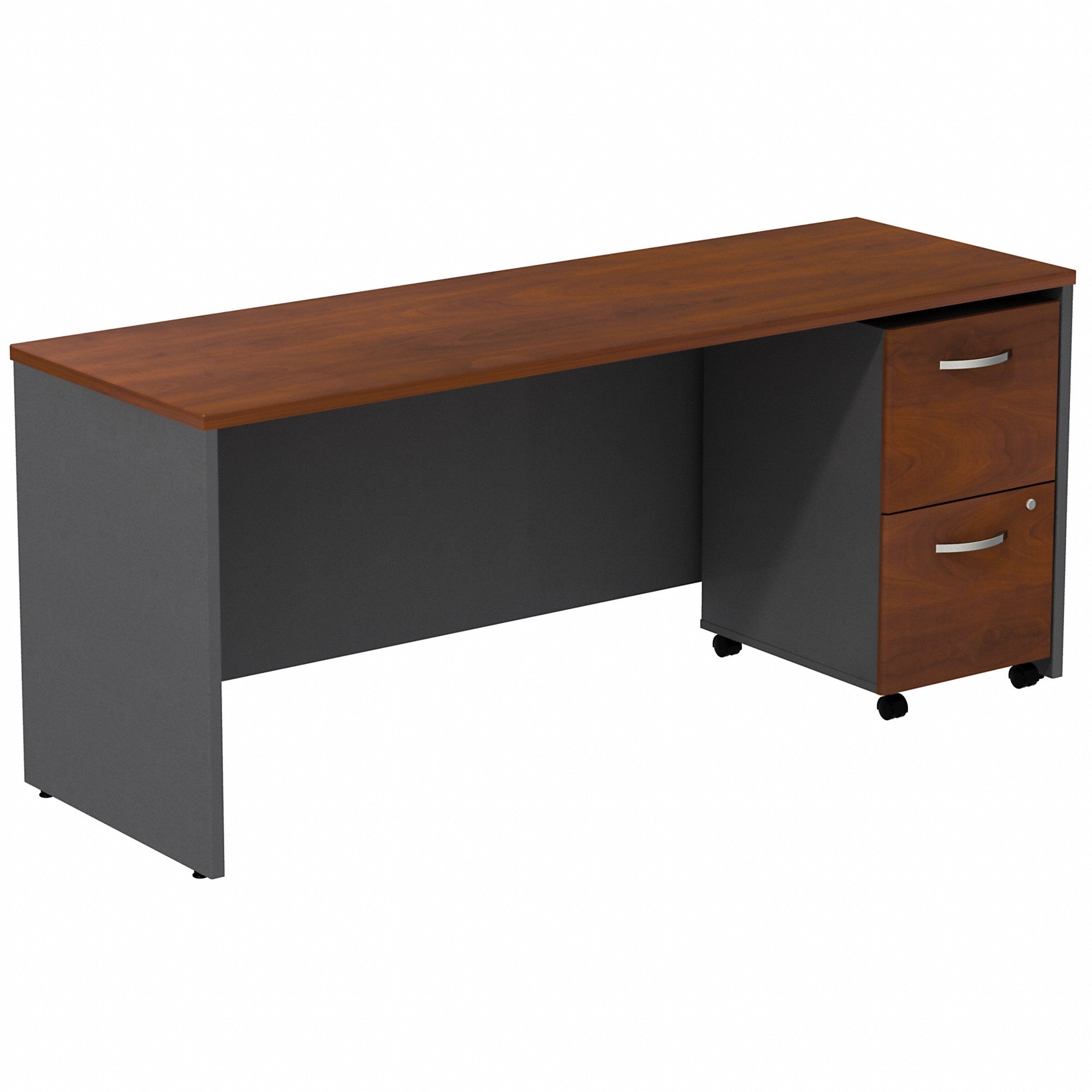 Bush Business Furniture Series C Desk Credenza with 2 Drawer Mobile Pedestal