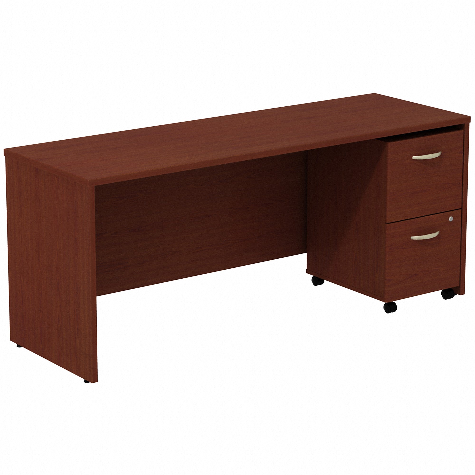 Bush Business Furniture Series C Desk Credenza with 2 Drawer Mobile Pedestal