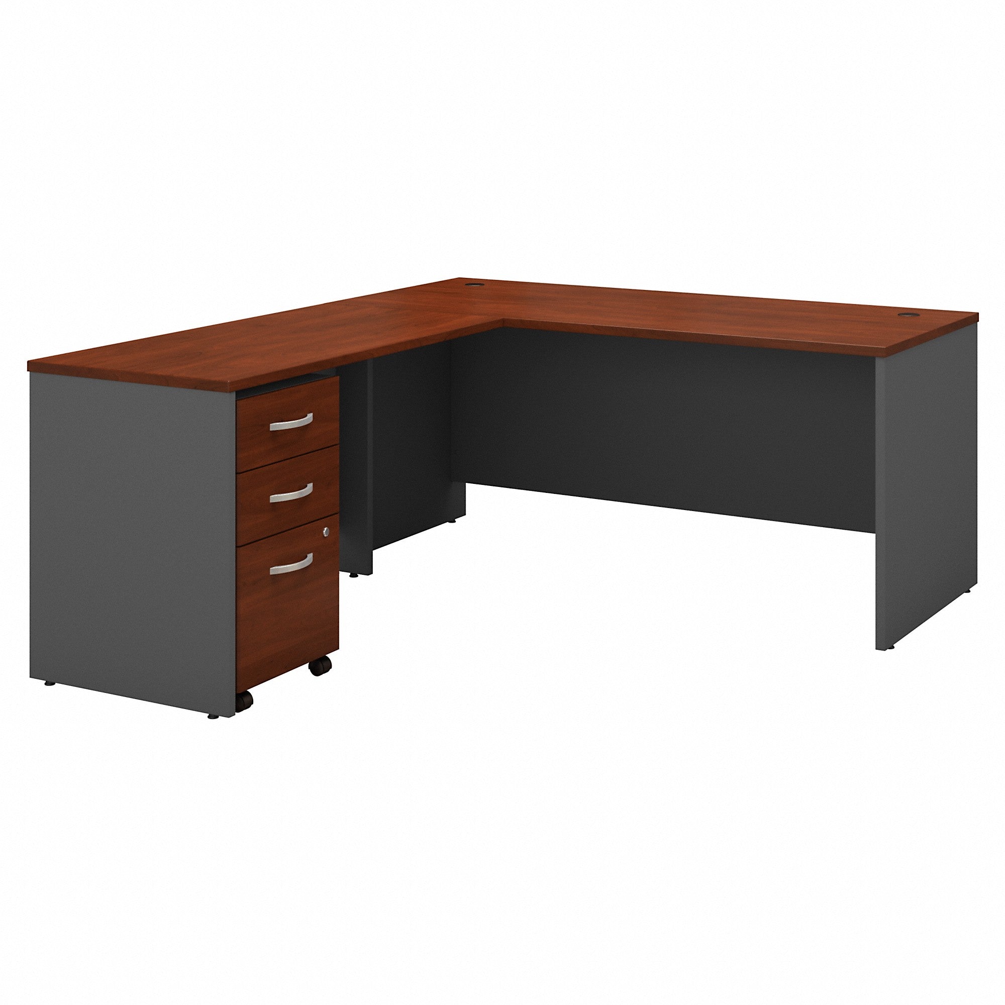 Bush Business Furniture Series C 66W L Shaped Desk with 48W Return and Mobile File Cabinet