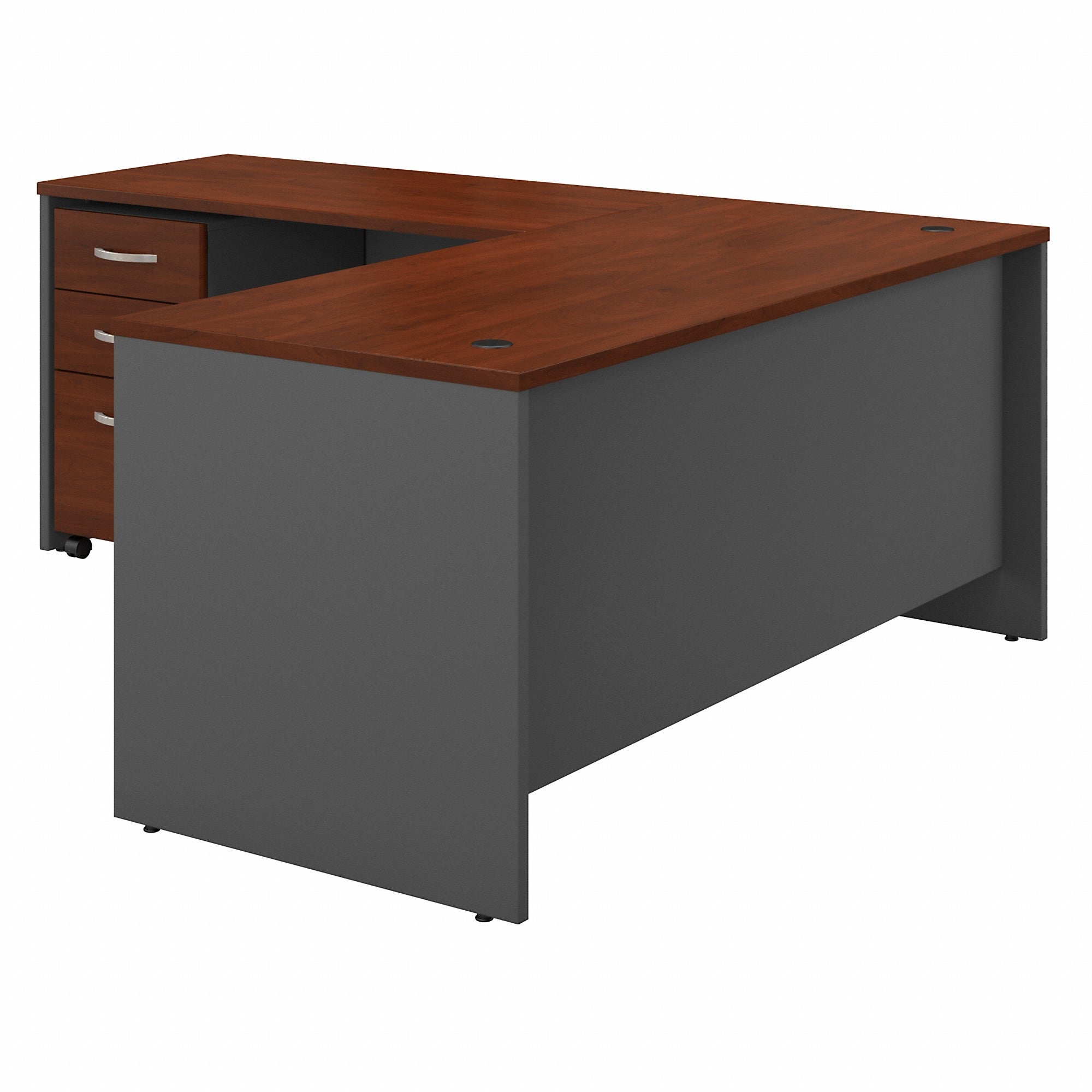 Bush Business Furniture Series C 66W L Shaped Desk with 48W Return and Mobile File Cabinet