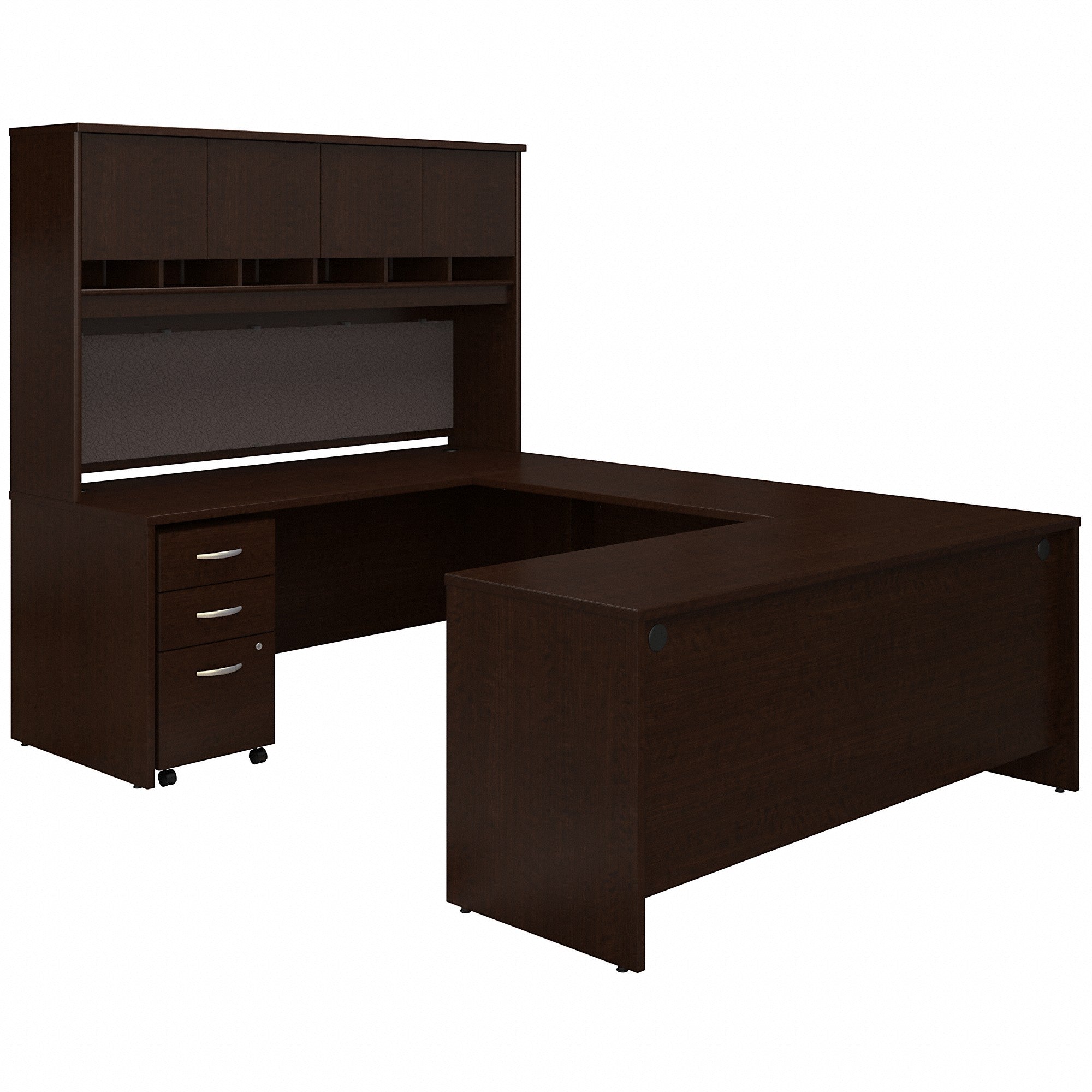 Bush Business Furniture Series C 72W U Shaped Desk with Hutch and Storage