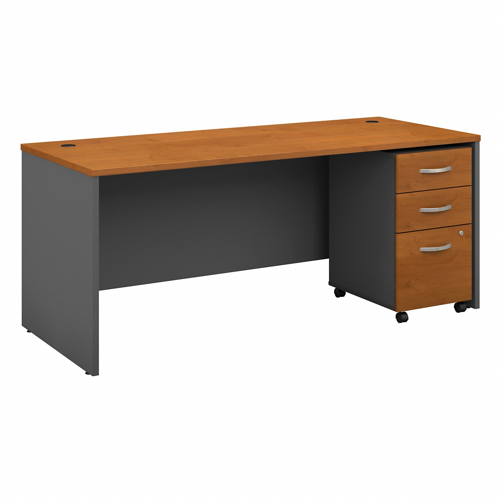 Bush Business Furniture Series C 72W x 30D Office Desk with Mobile File Cabinet