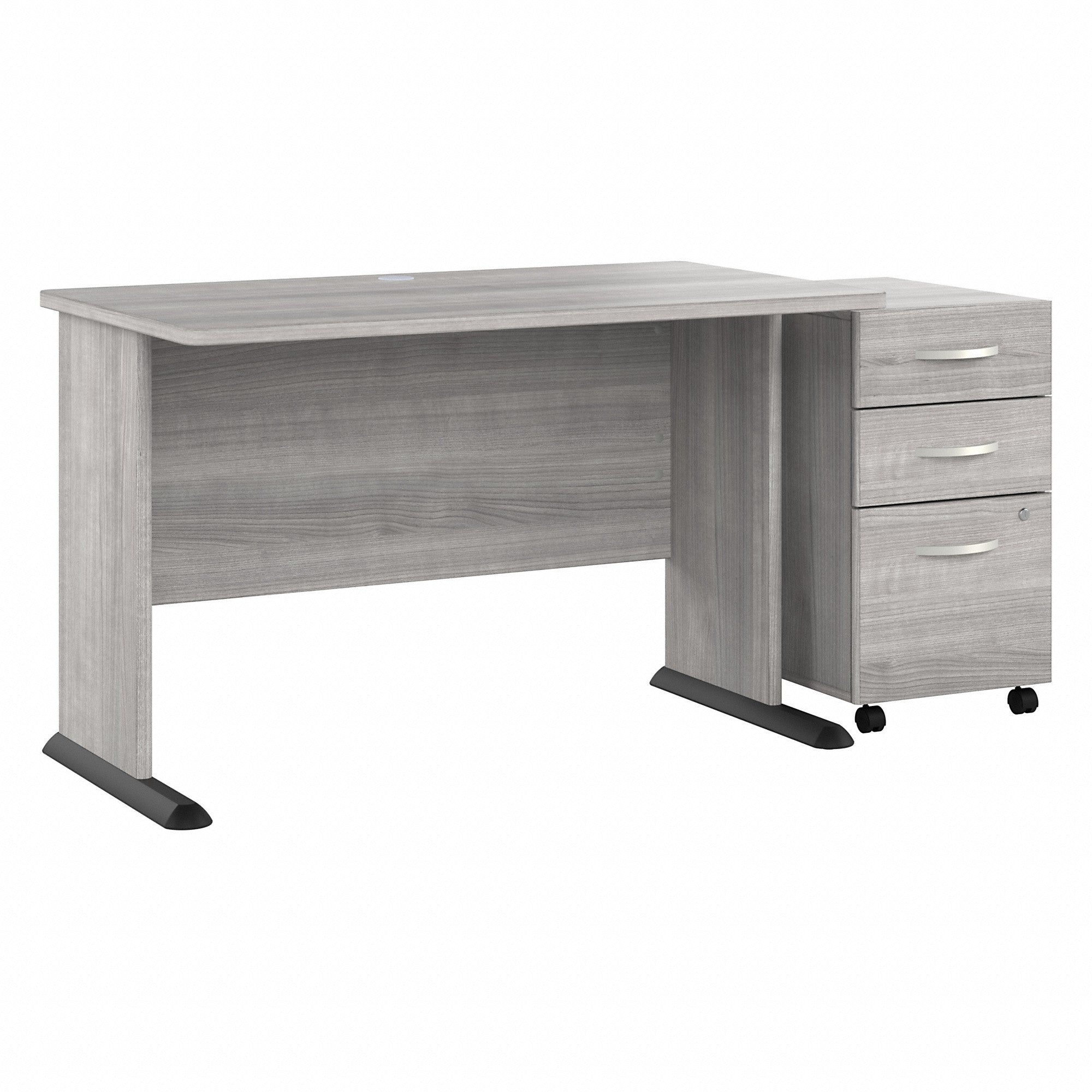 Bush Business Furniture Studio A 48W Computer Desk with 3 Drawer Mobile File Cabinet