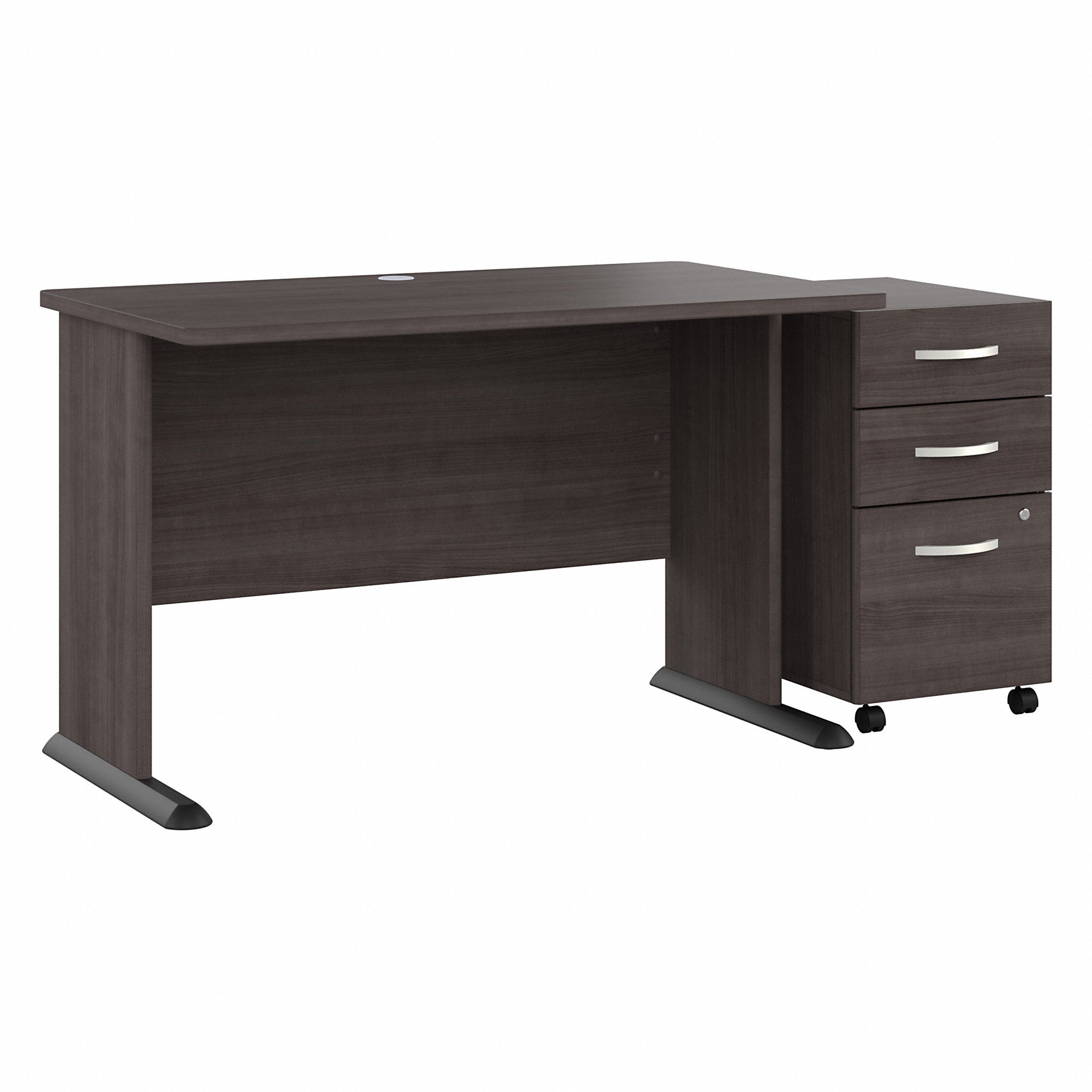 Bush Business Furniture Studio A 48W Computer Desk with 3 Drawer Mobile File Cabinet