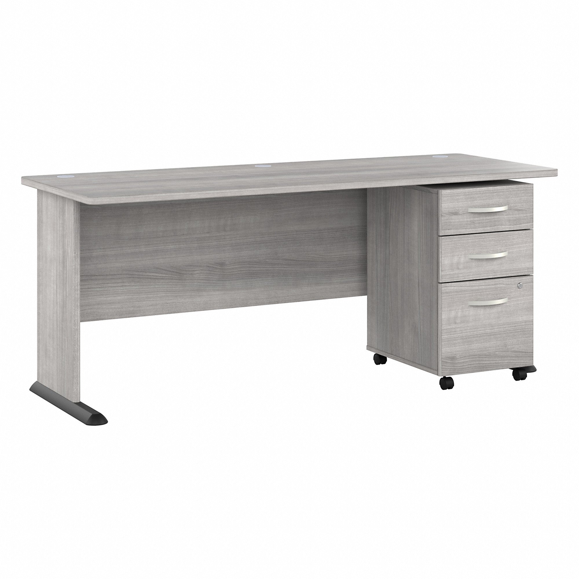 Bush Business Furniture Studio A 72W Computer Desk with 3 Drawer Mobile File Cabinet