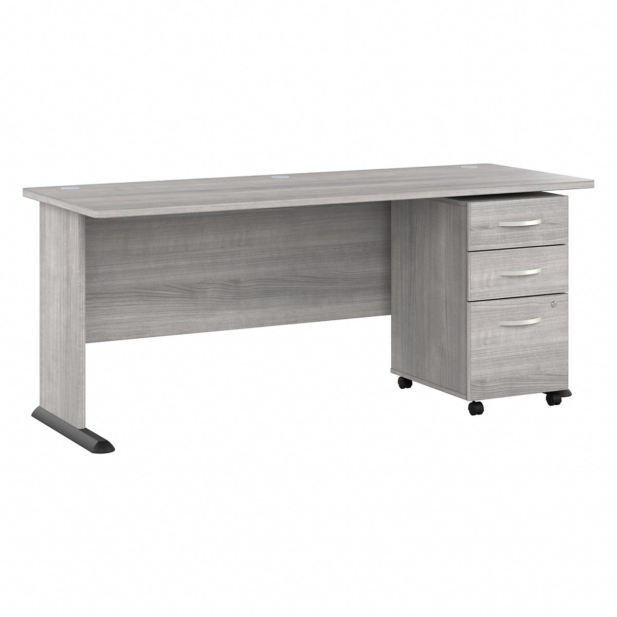Bush Business Furniture Studio A 72W Computer Desk with 3 Drawer Mobile File Cabinet